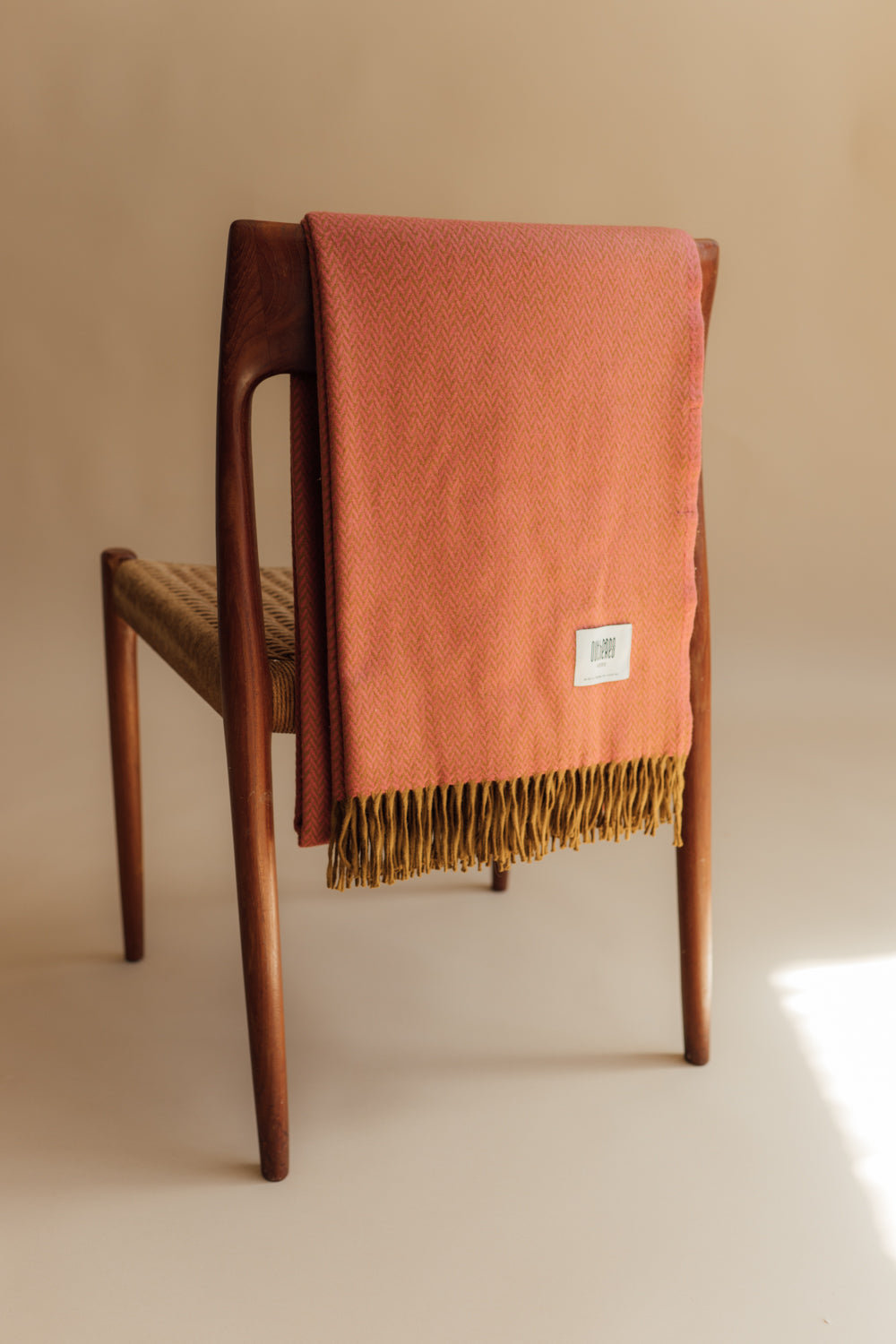 Luxurious Extra Fine Merino Wool Blanket Salmon