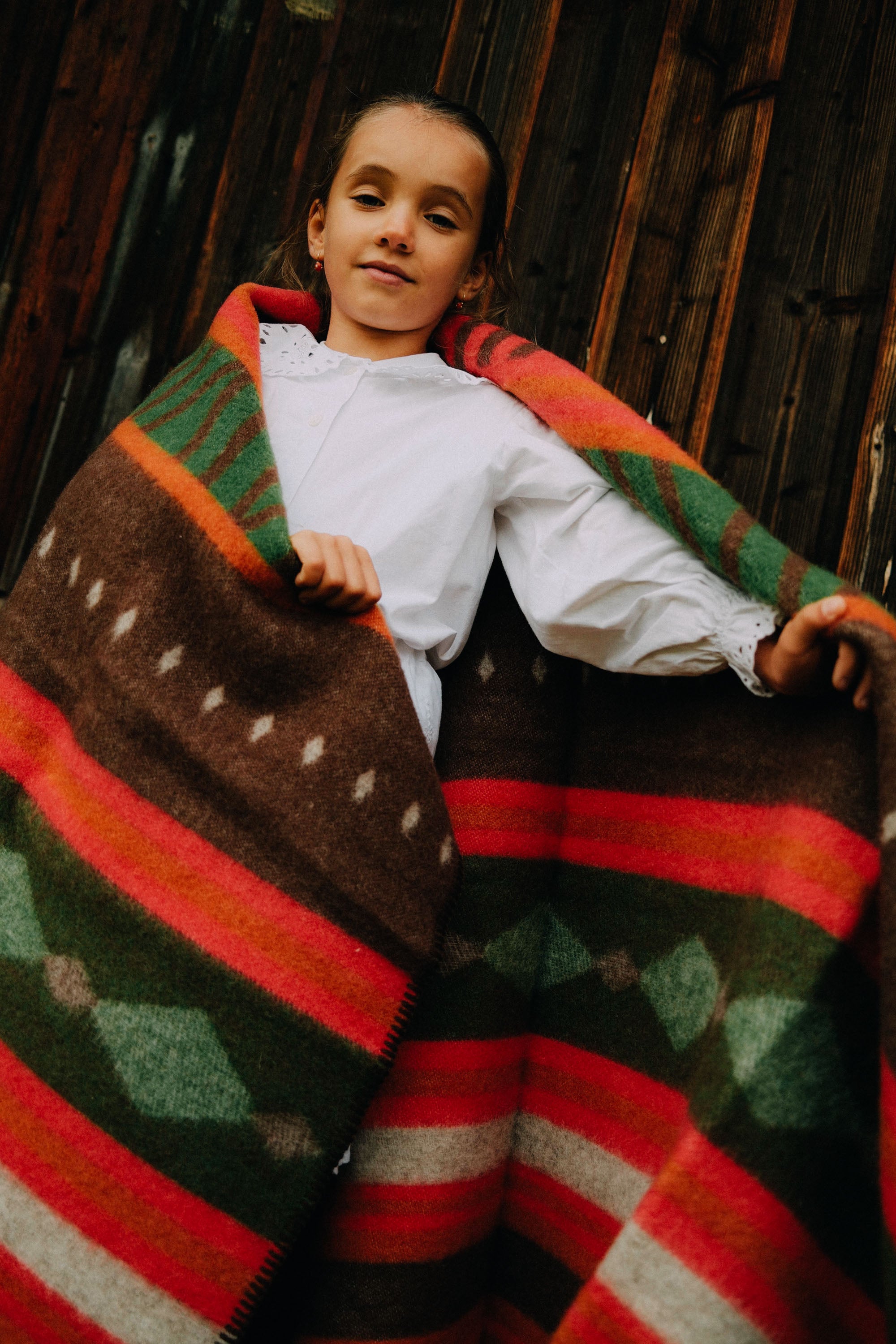 Koc wełniany Chili Red