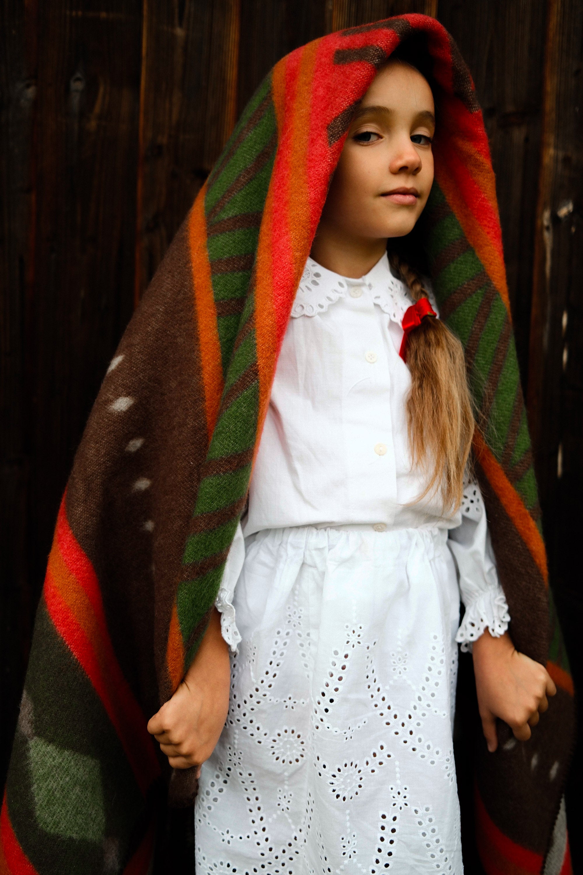 Koc wełniany Chili Red