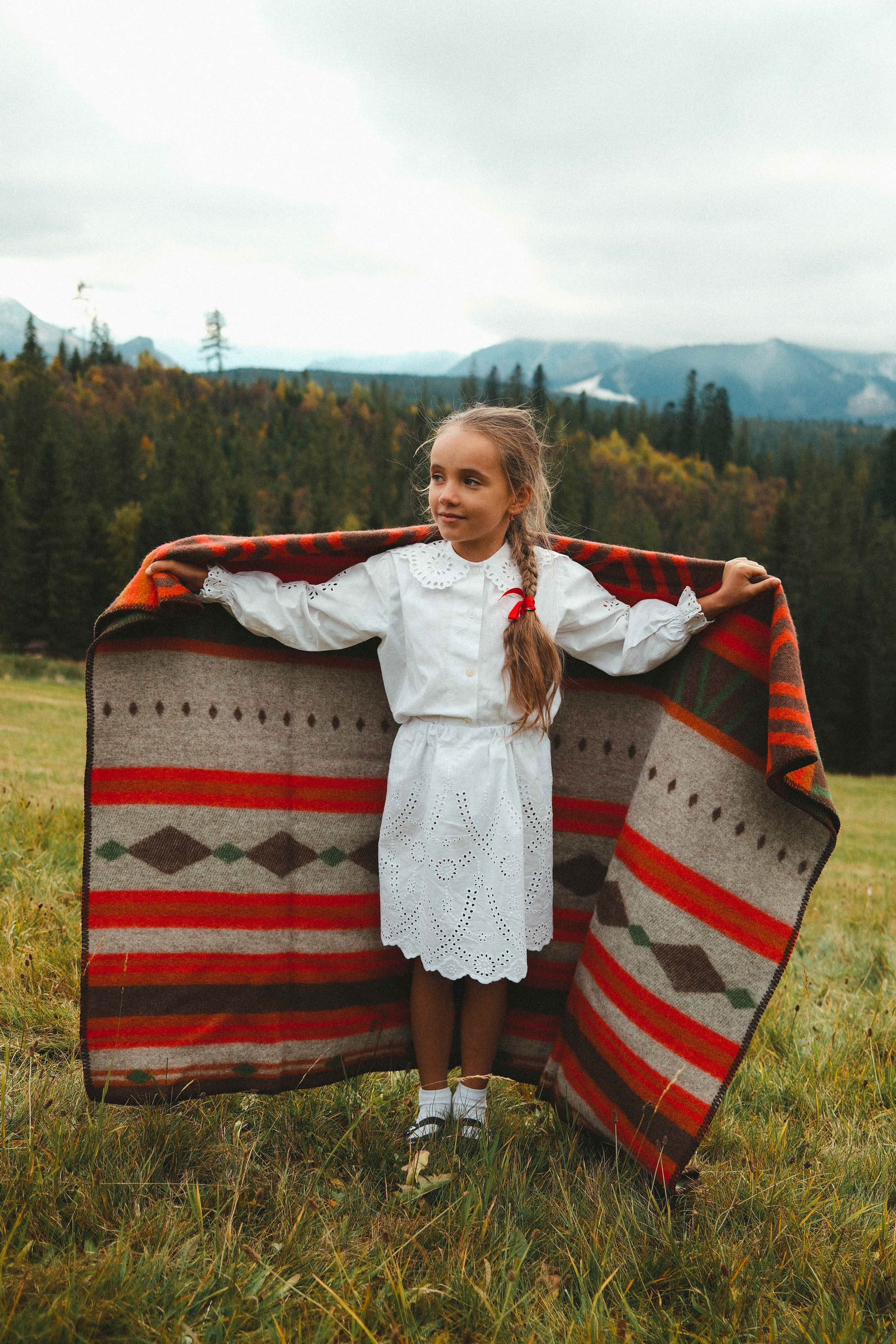 Koc wełniany Chili Red