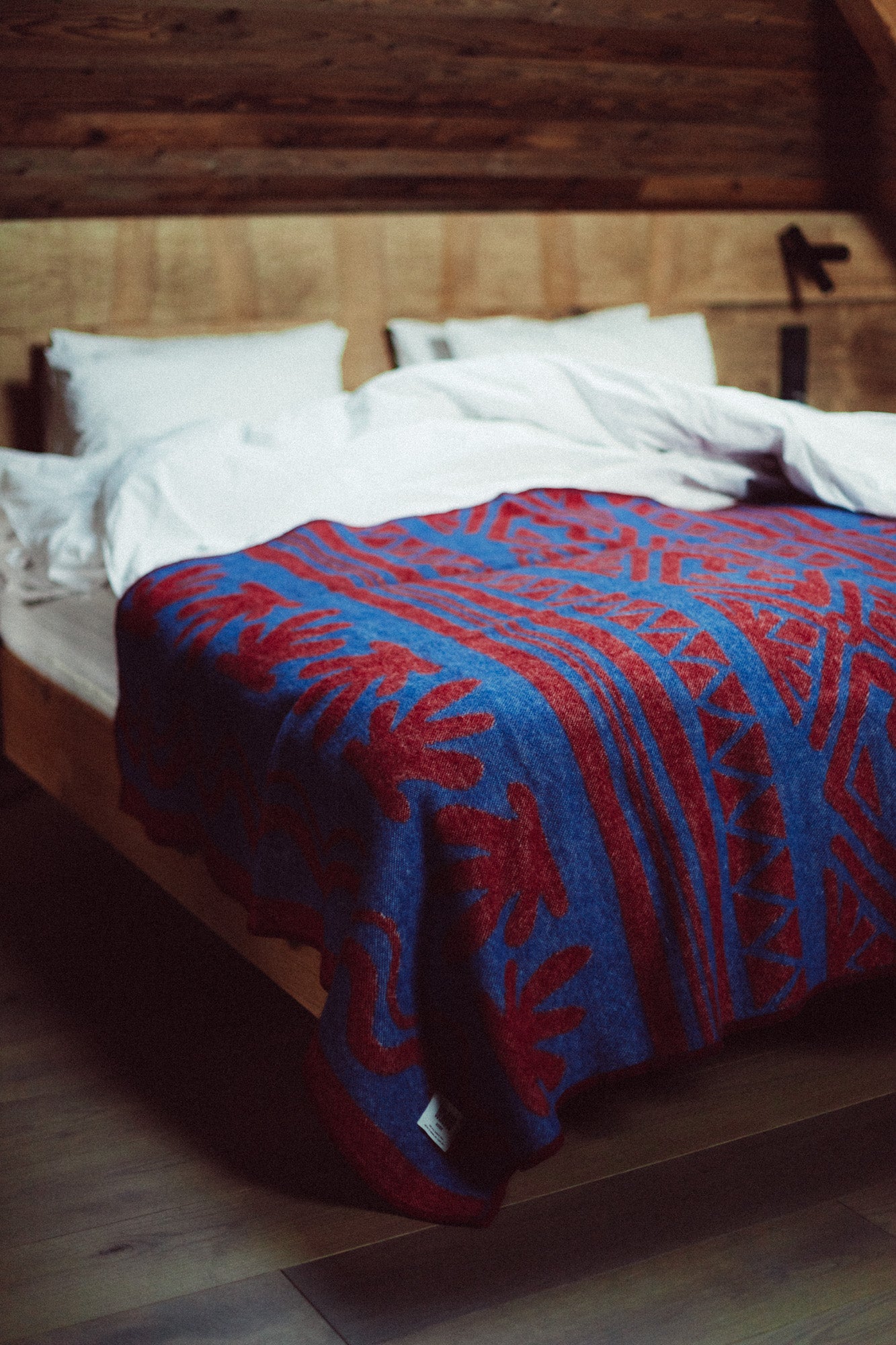 Koc wełniany Andy Cobalt