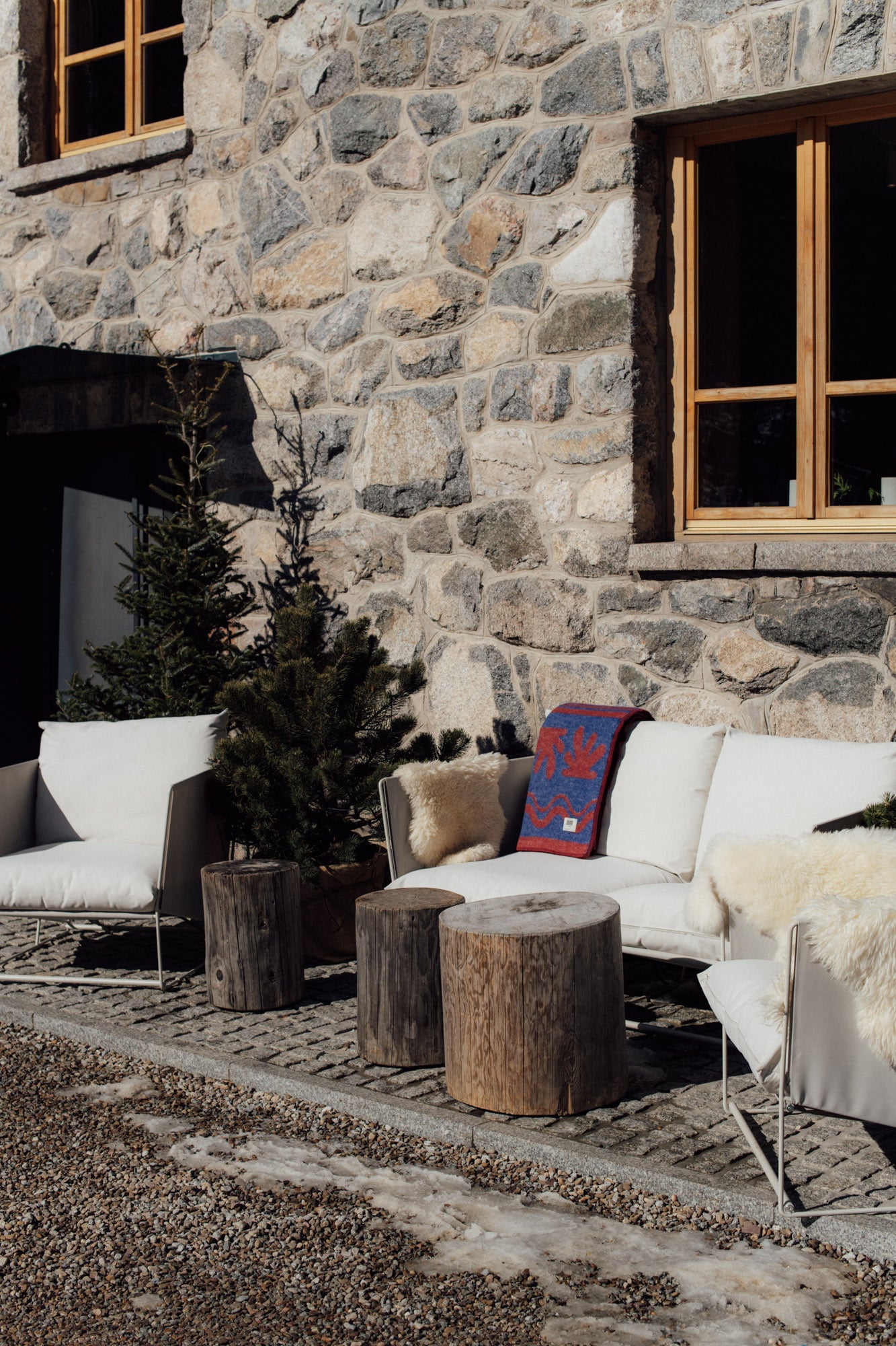 Koc wełniany Andy Cobalt