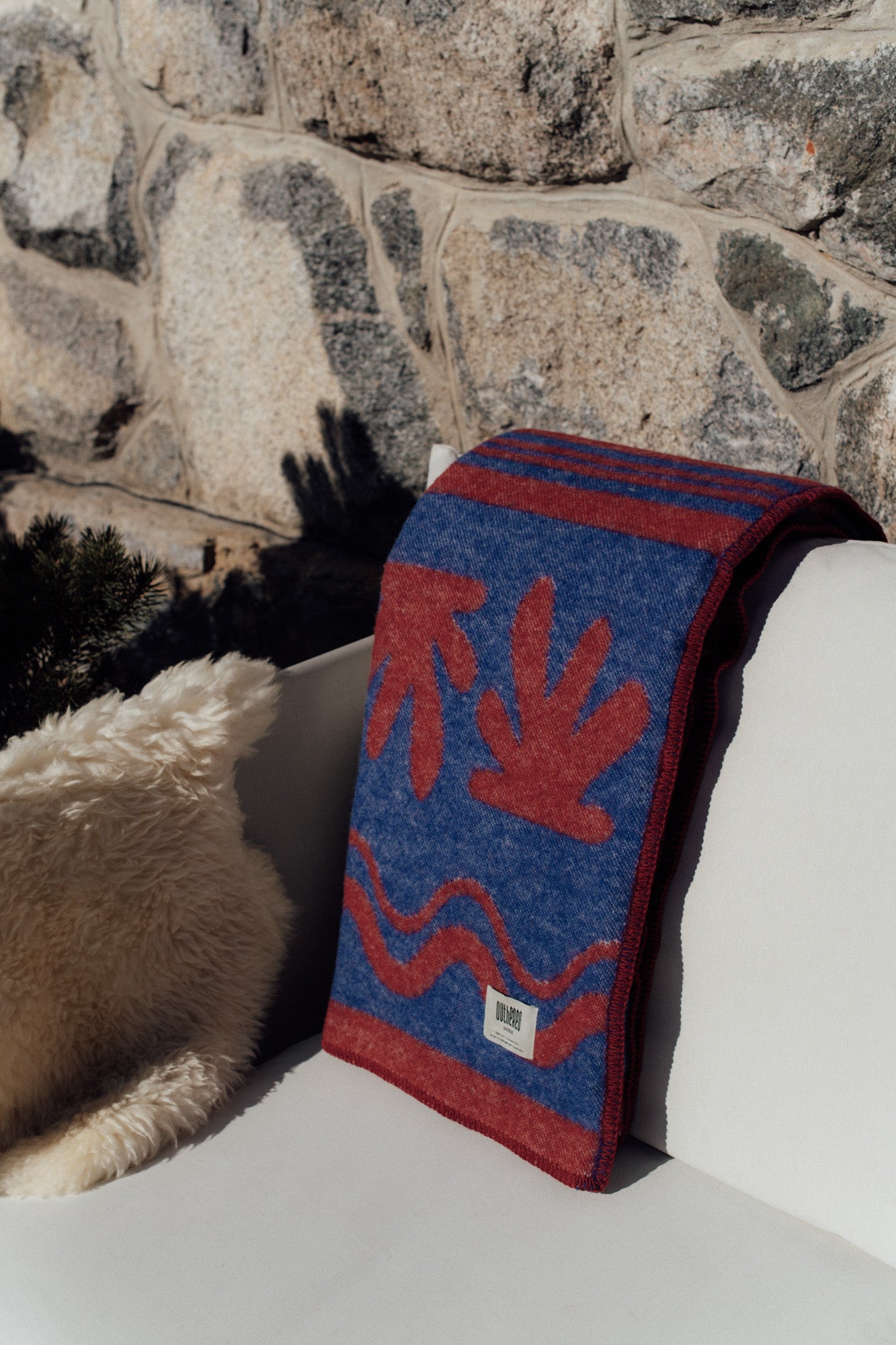 Koc wełniany Andy Cobalt