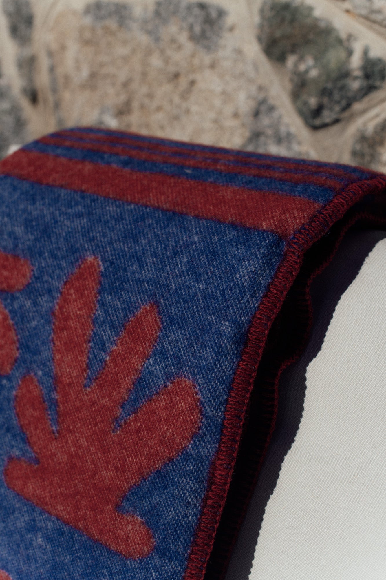 Koc wełniany Andy Cobalt