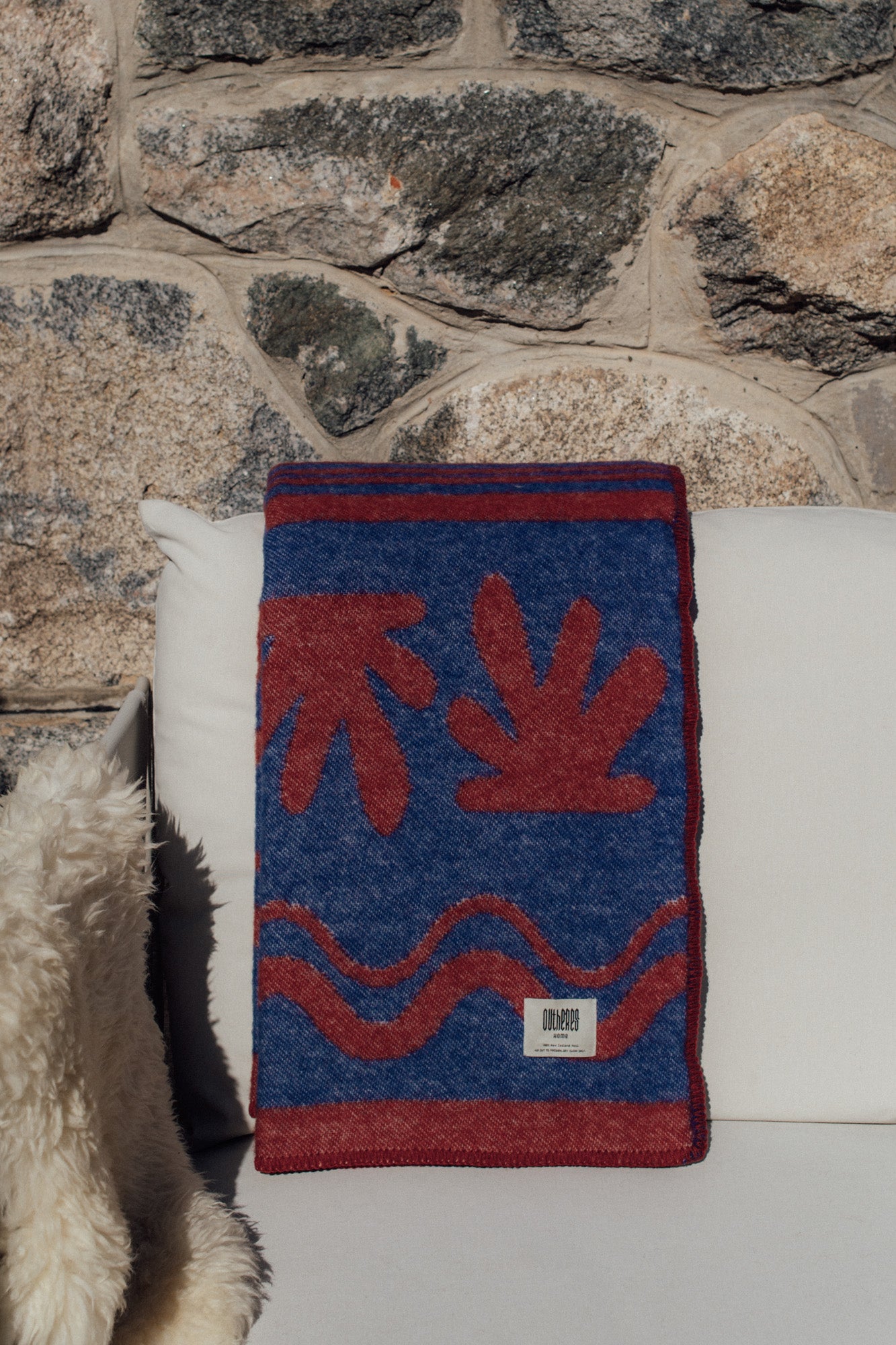 Koc wełniany Andy Cobalt