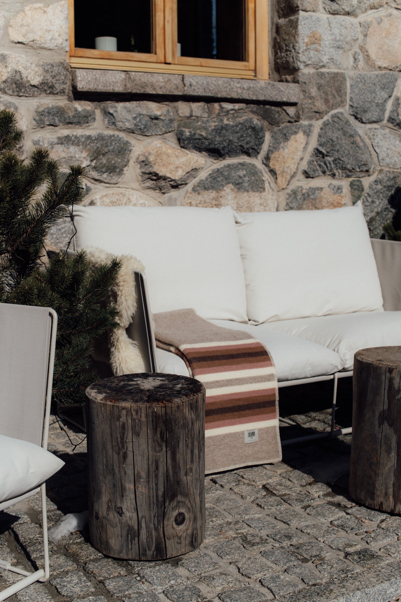 Koc wełniany Love Stripe Magic Gray