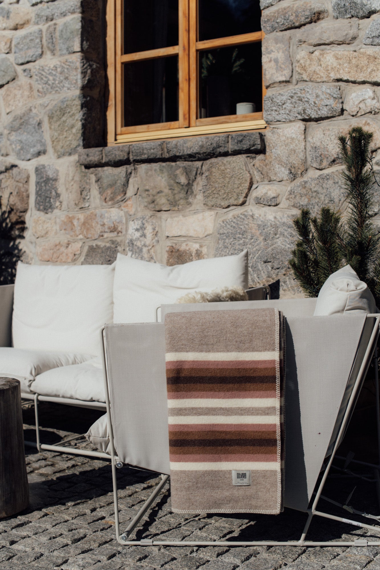 Koc wełniany Love Stripe Magic Gray