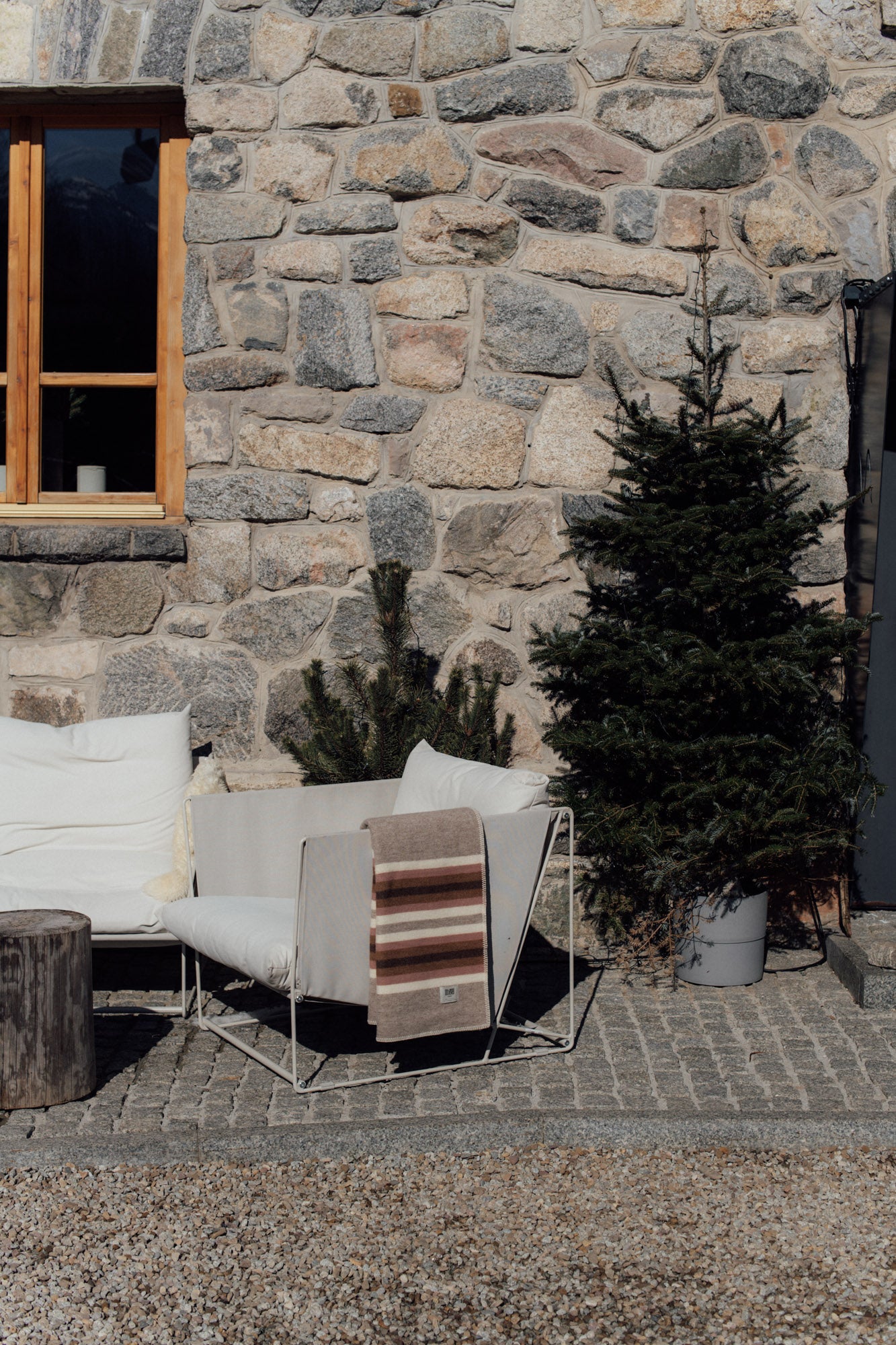 Koc wełniany Love Stripe Magic Gray