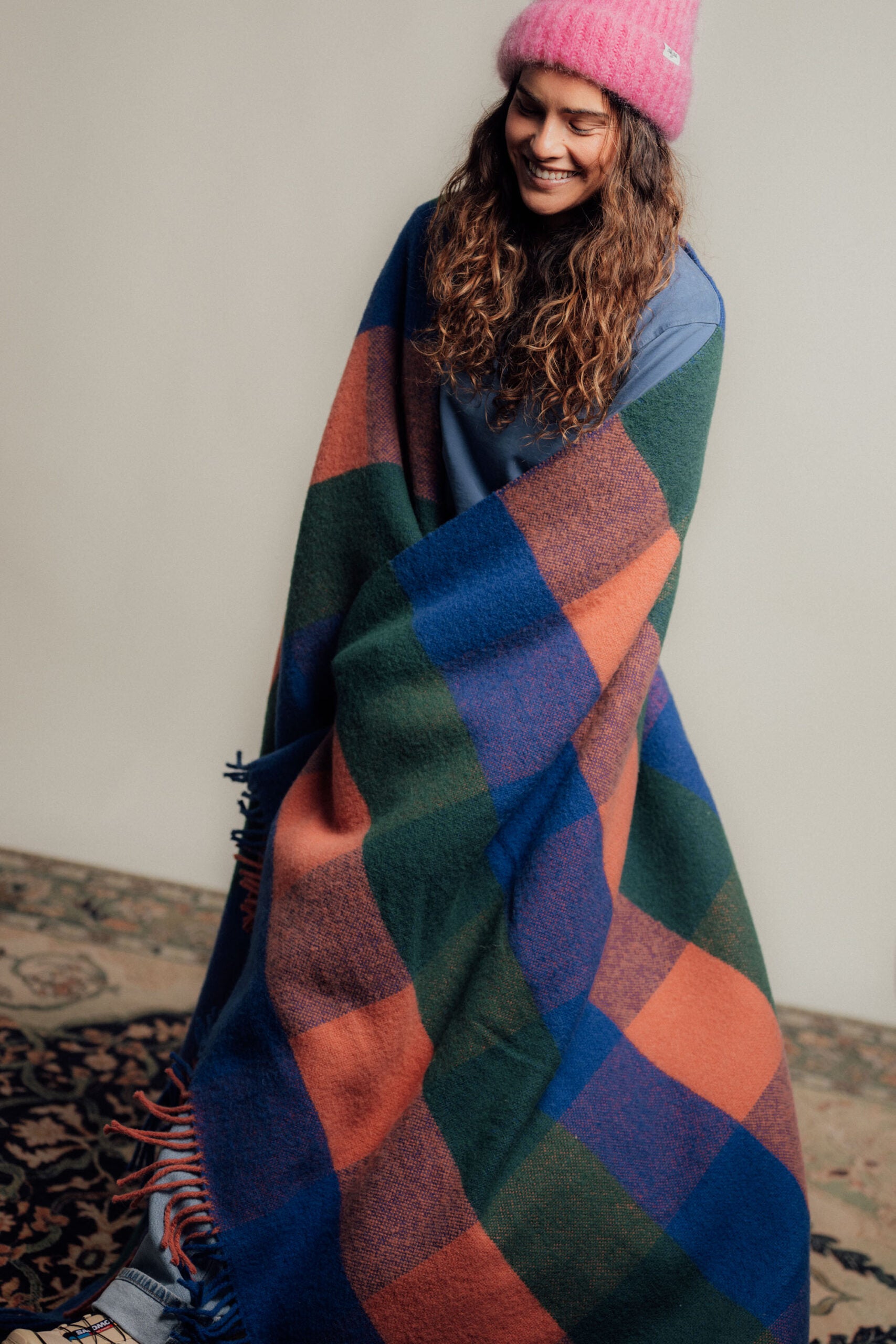 Soft Wool Caro Kobalt Wool Blanket