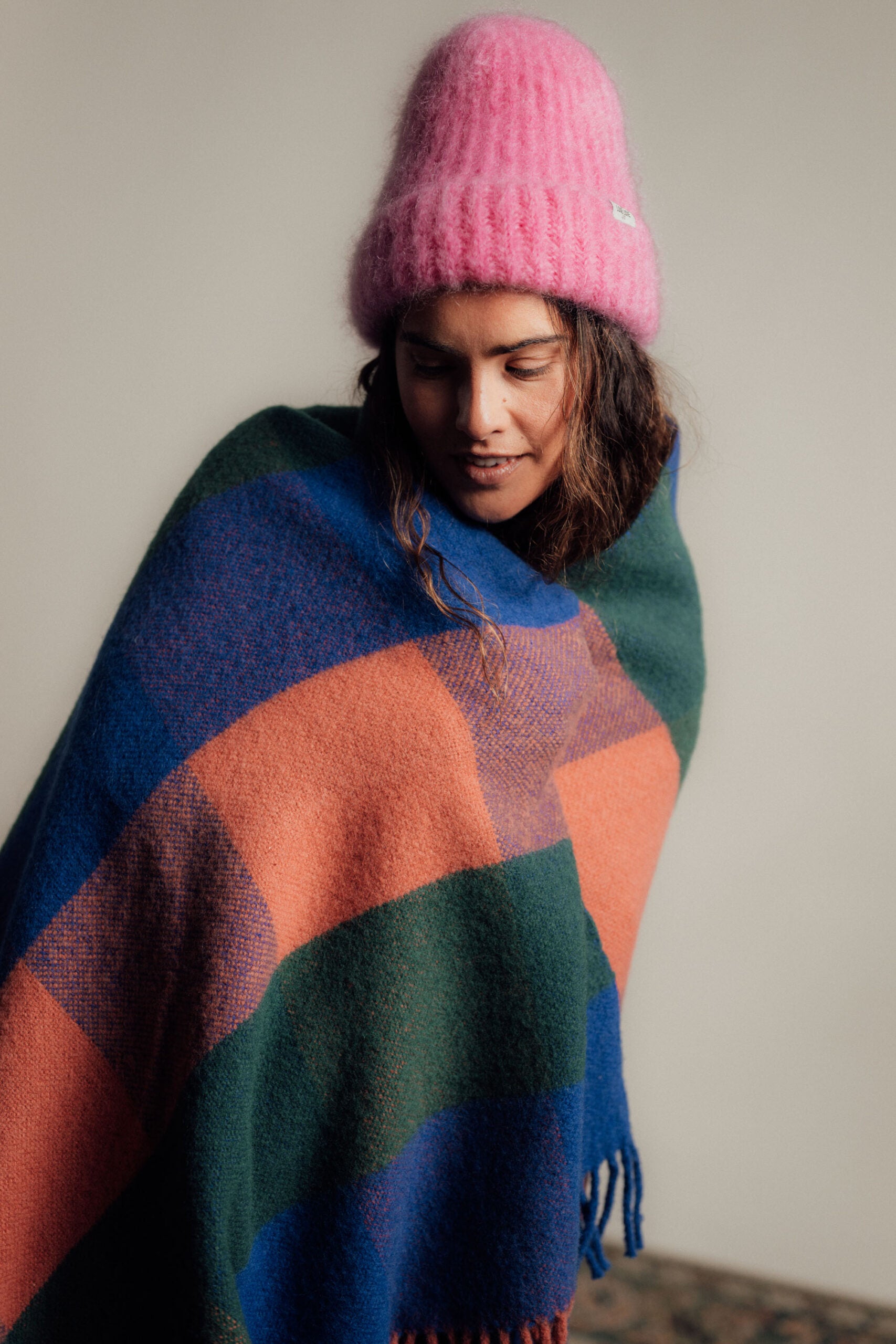 Soft Wool Caro Kobalt Wool Blanket
