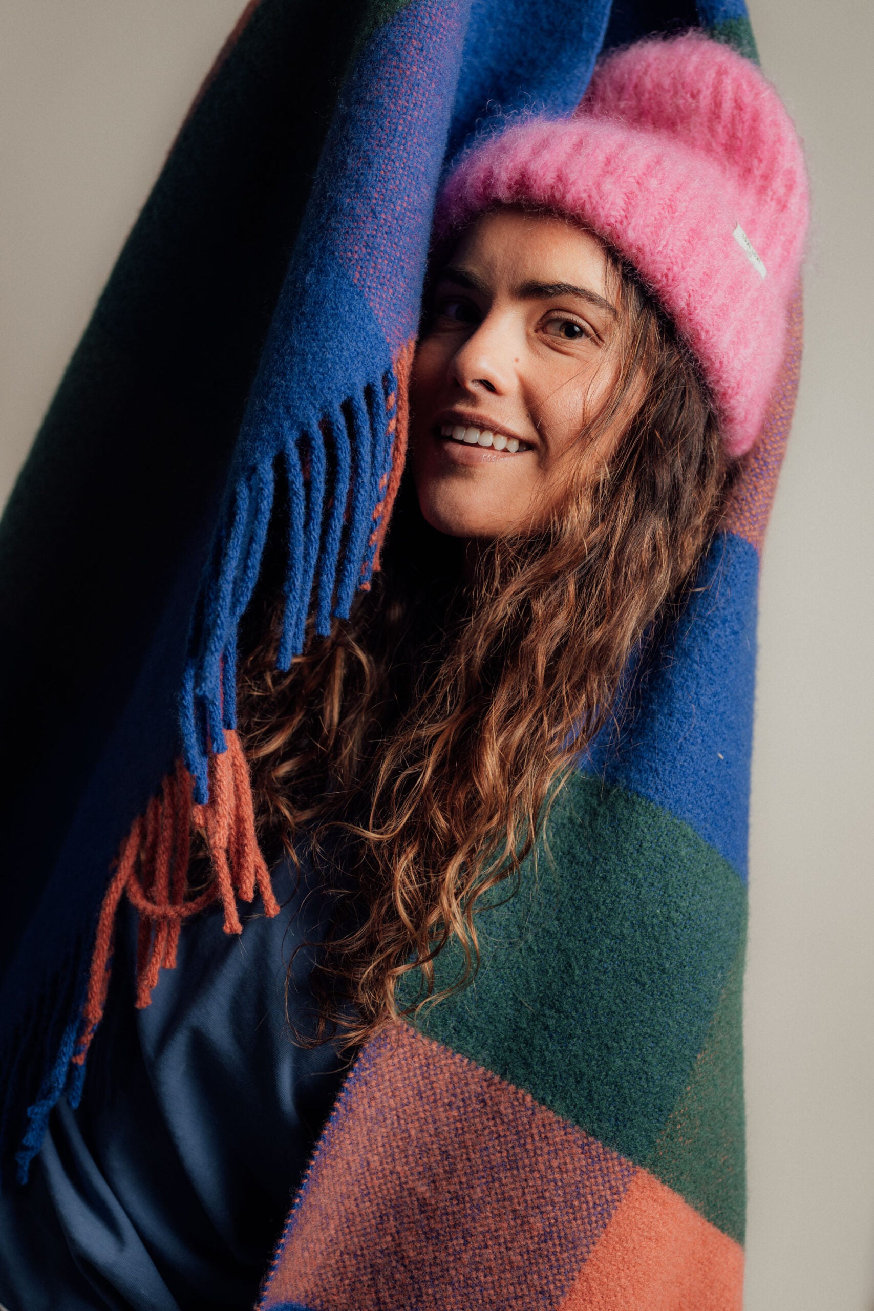Soft Wool Caro Kobalt Wool Blanket