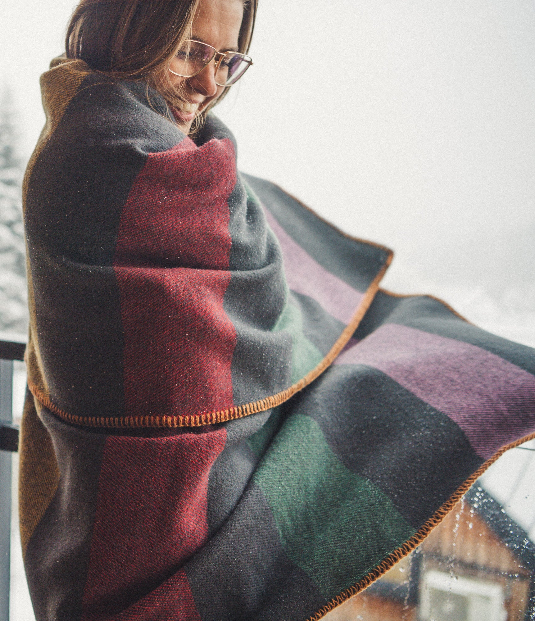 Koc wełniany Stripe