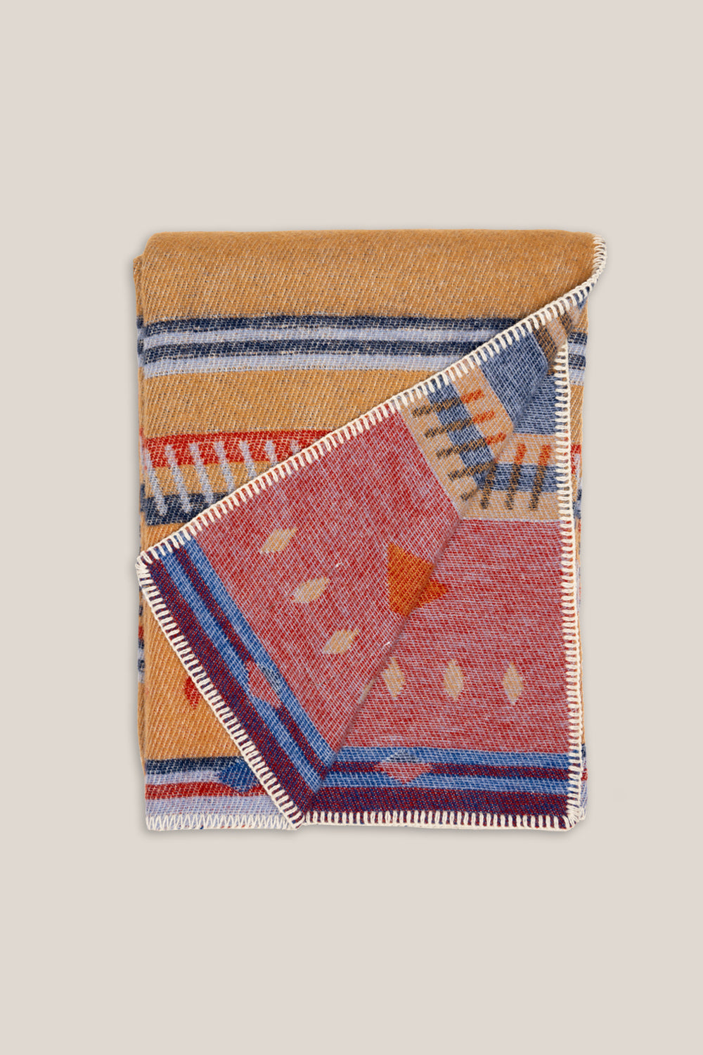 Koc wełniany Peru Brązowy