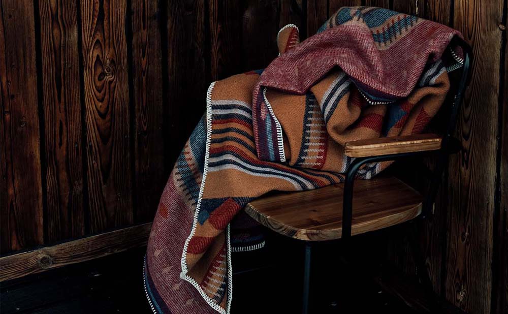 Koc wełniany Peru Brązowy