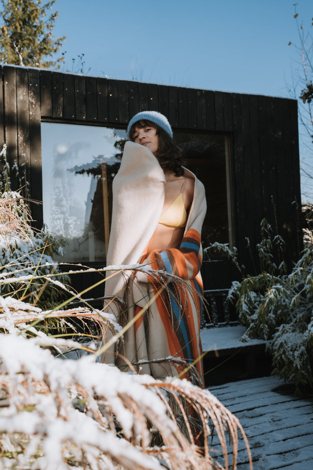 Koc wełniany Love Stripe