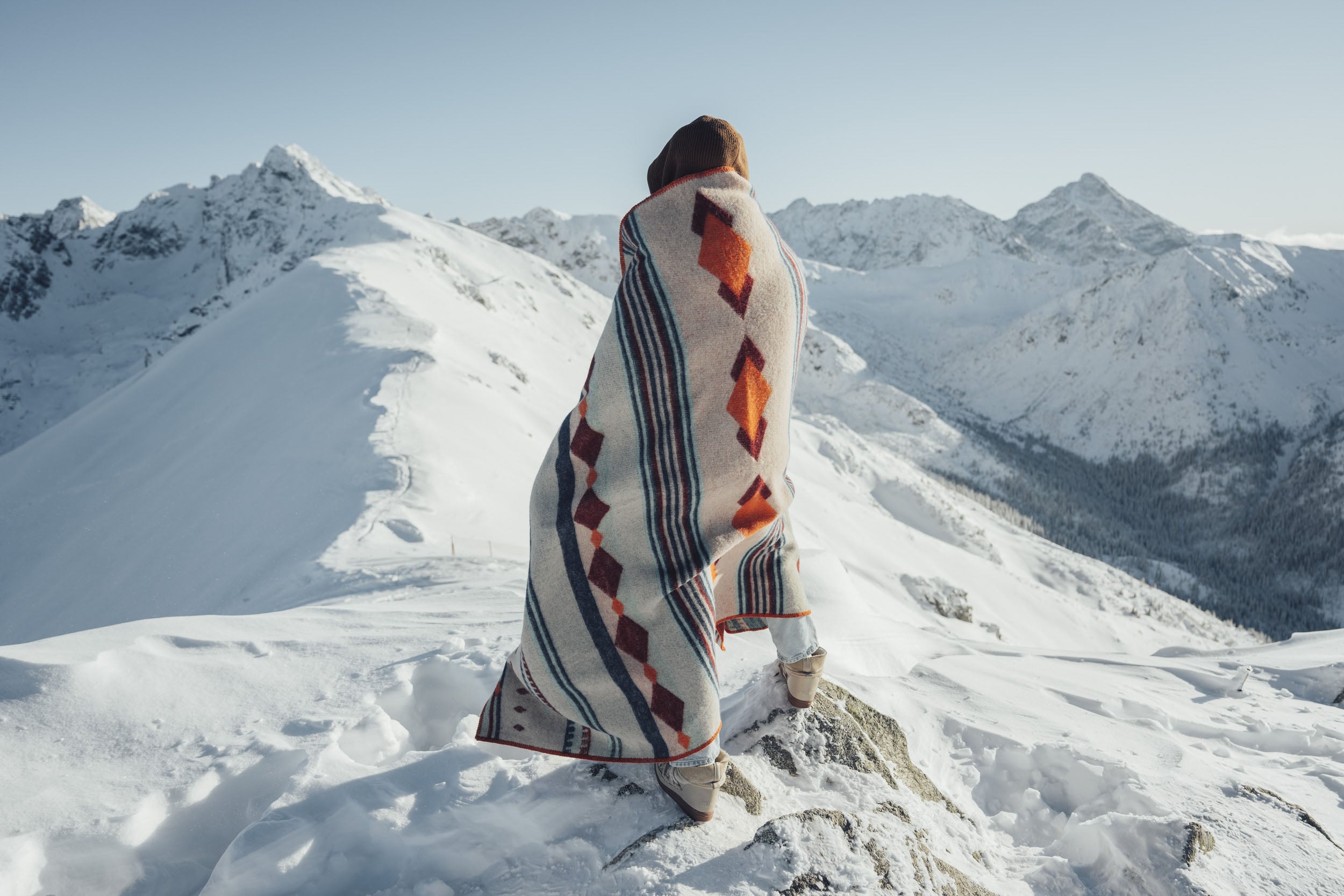 Peru Wool Blanket Brown