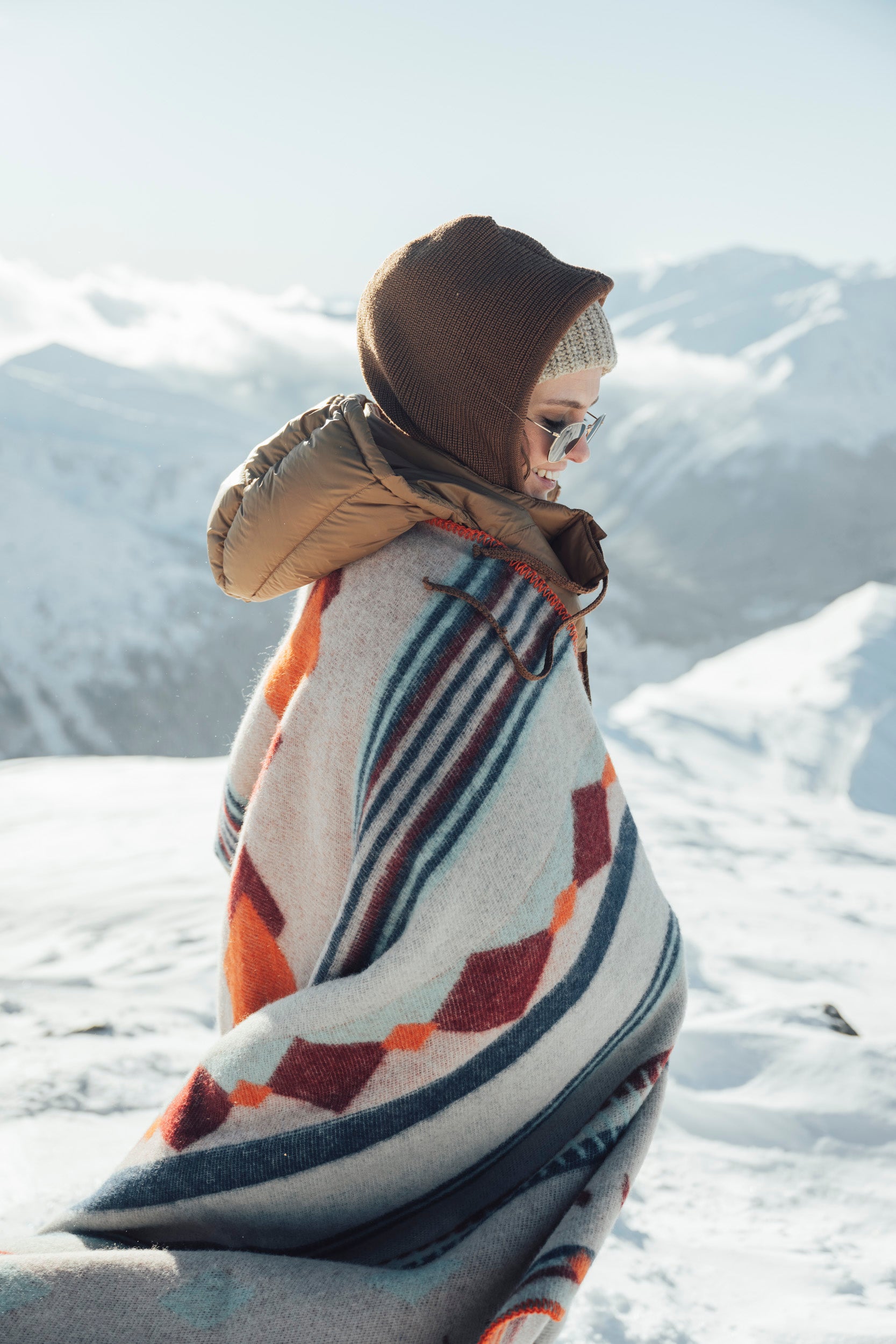 Peru Wool Blanket Brown