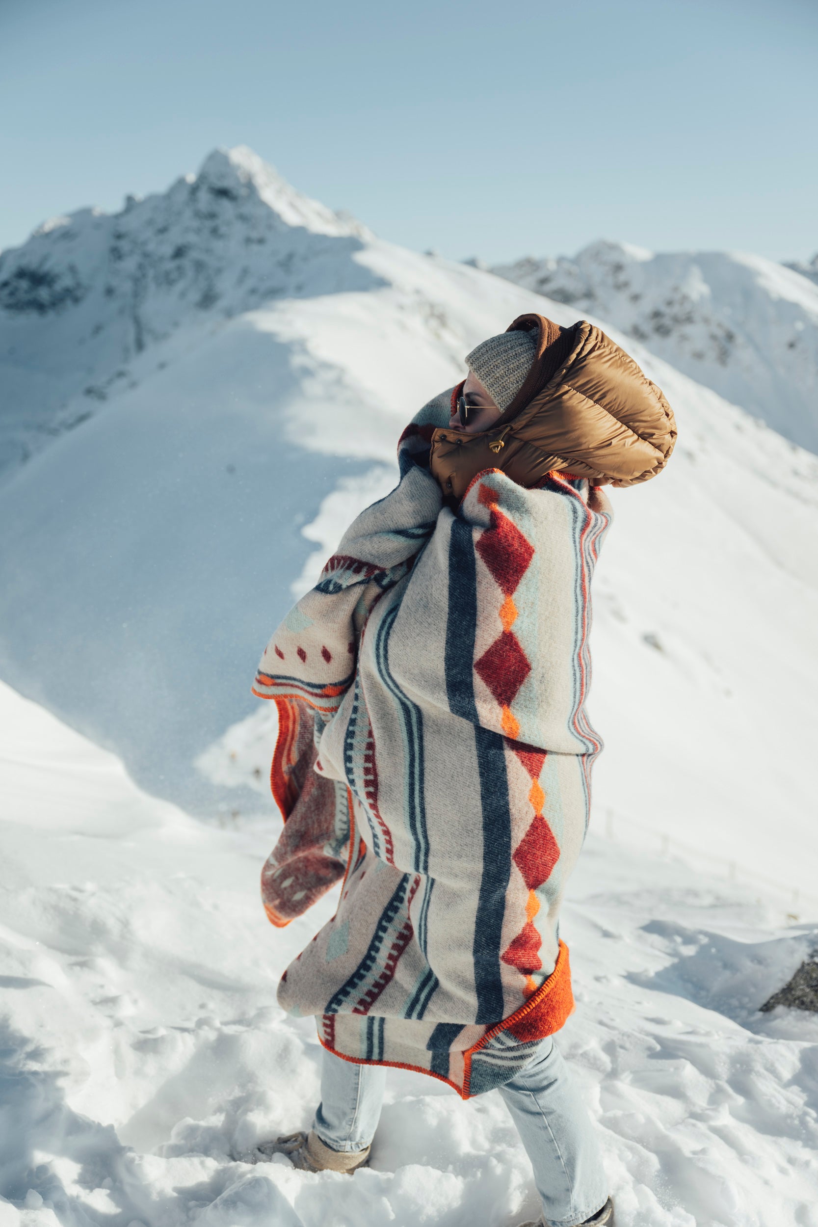 Peru Wool Blanket Brown