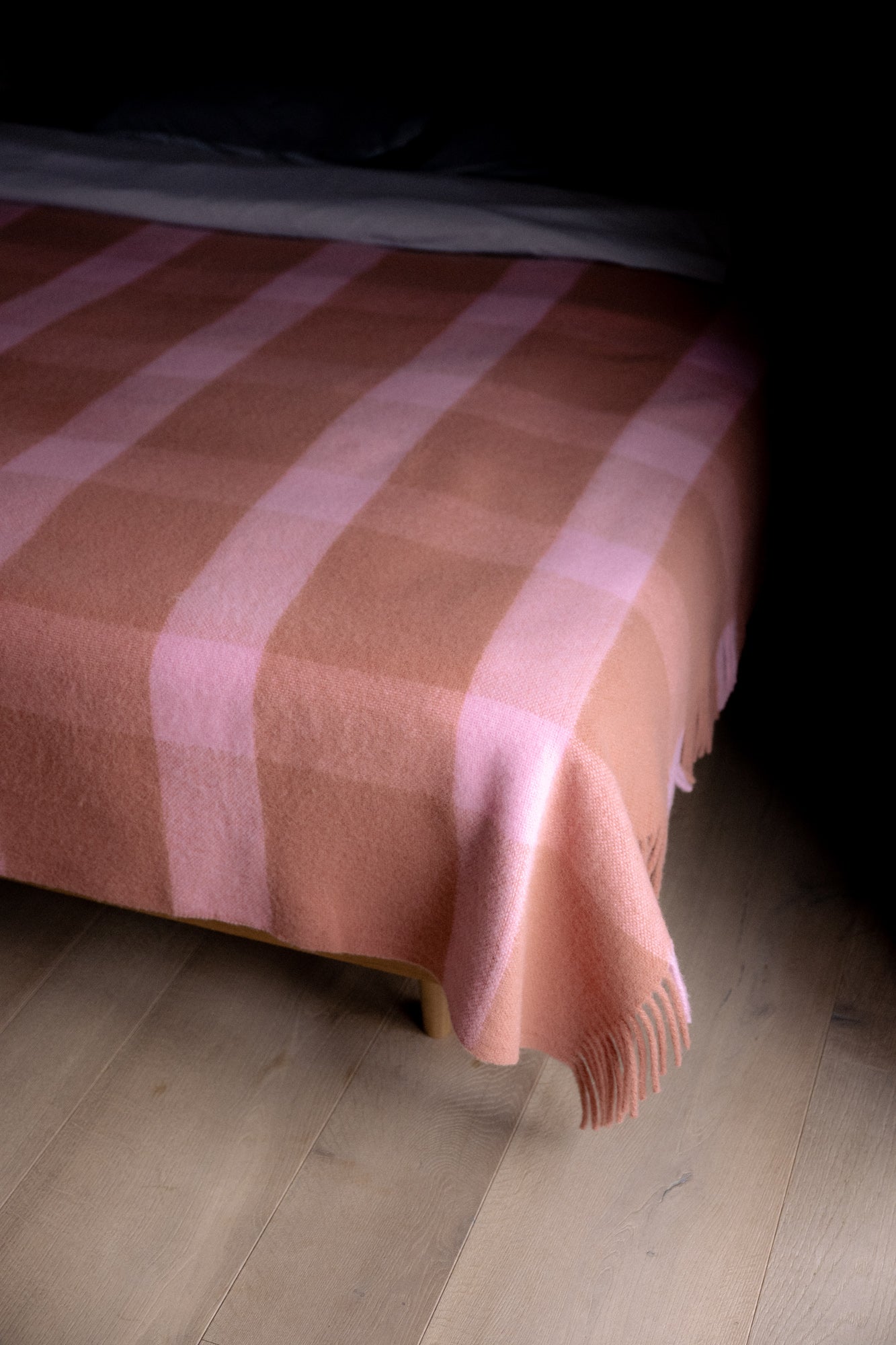 Soft Wool Rose Pink Wool Blanket