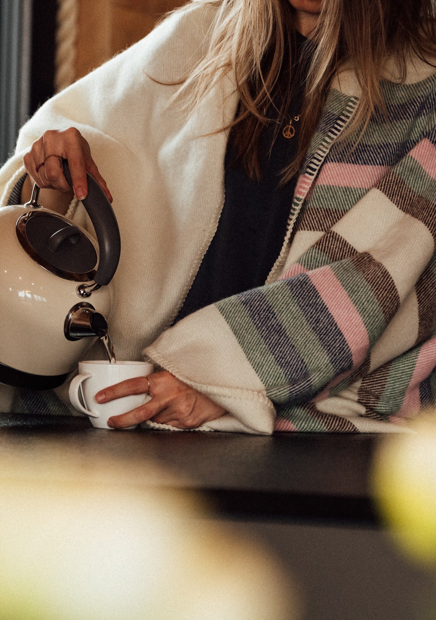 Love Stripe Wool Blanket