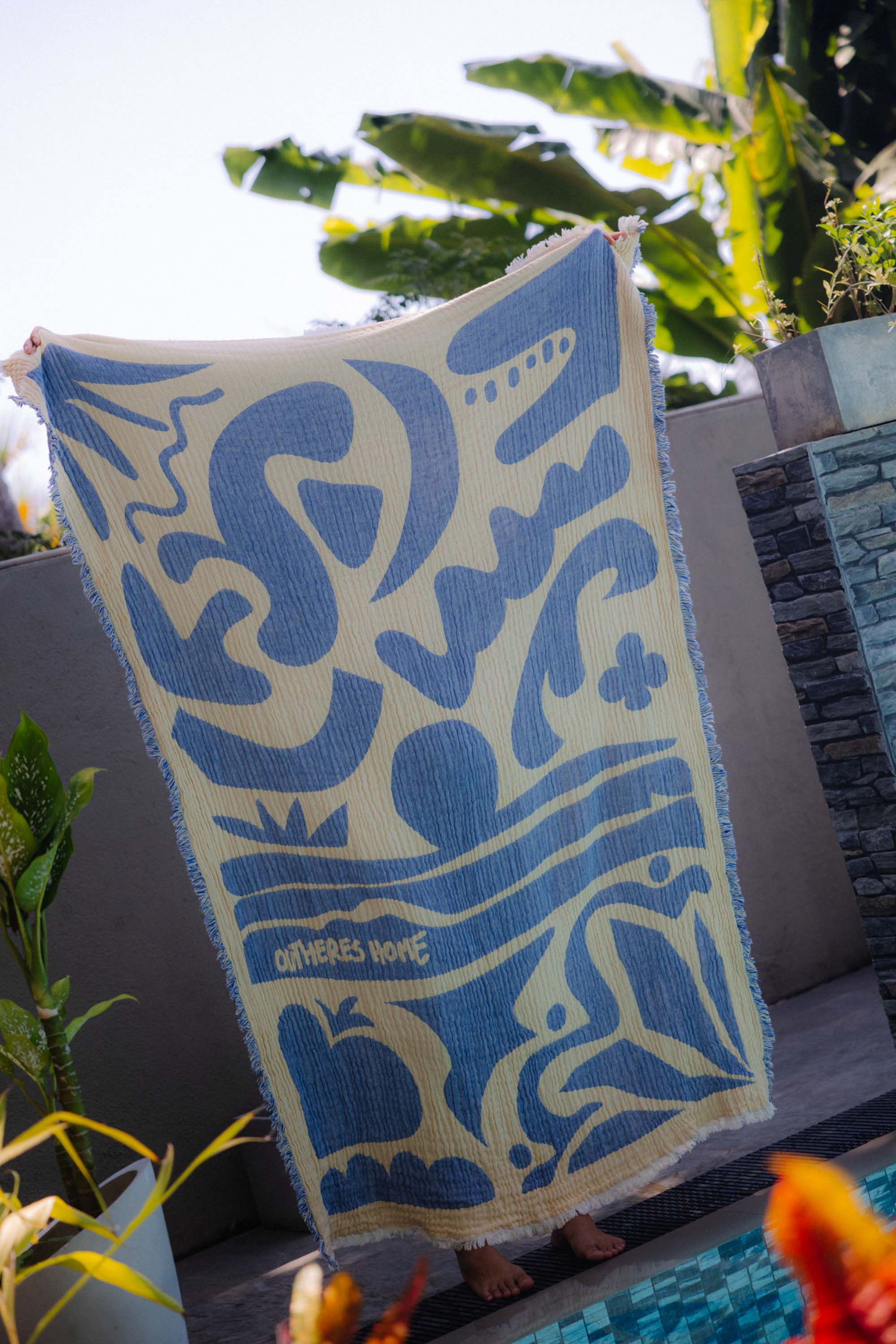 Koc plażowy muślinowy Sunset Blue