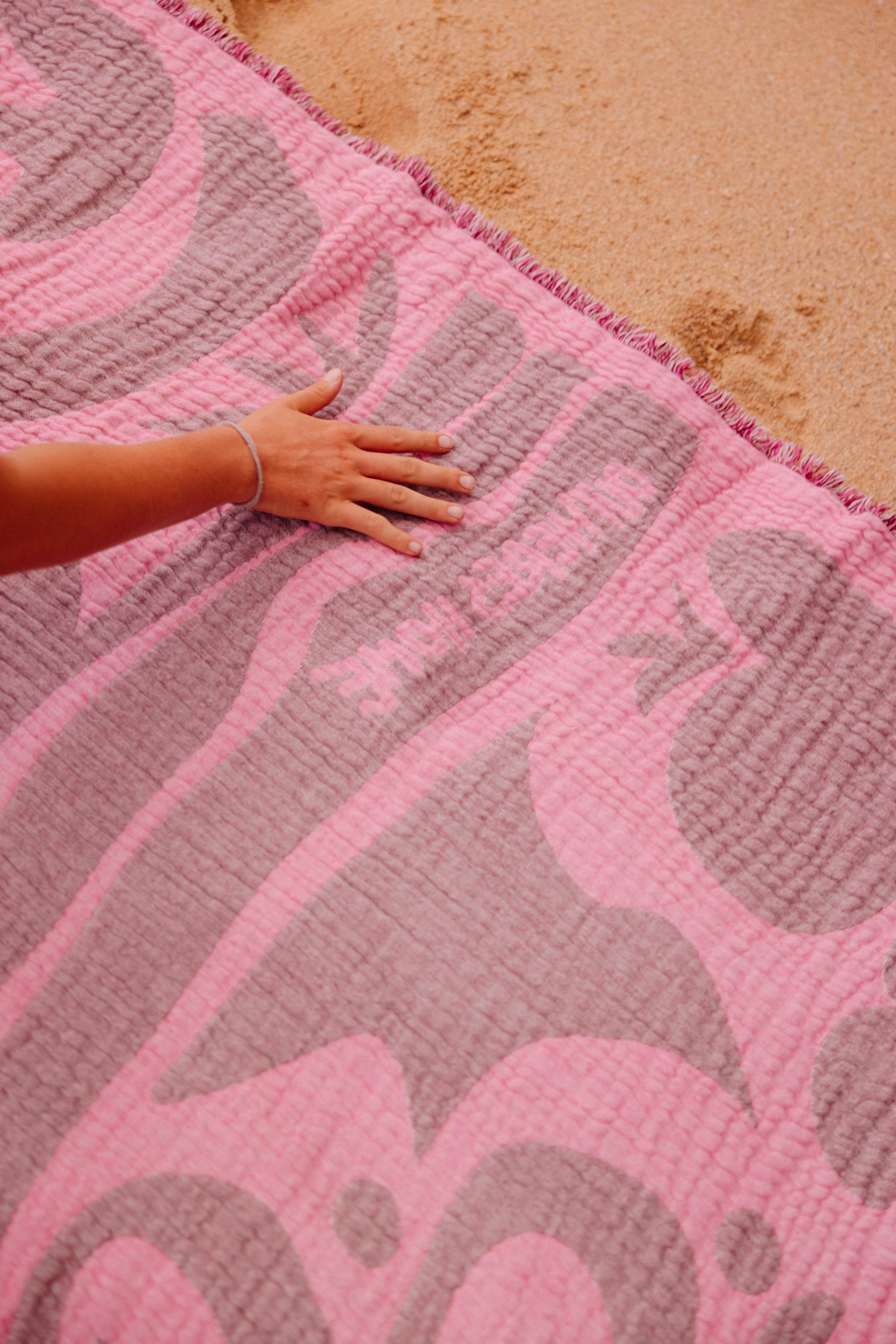 Koc plażowy muślinowy Sunset Pink