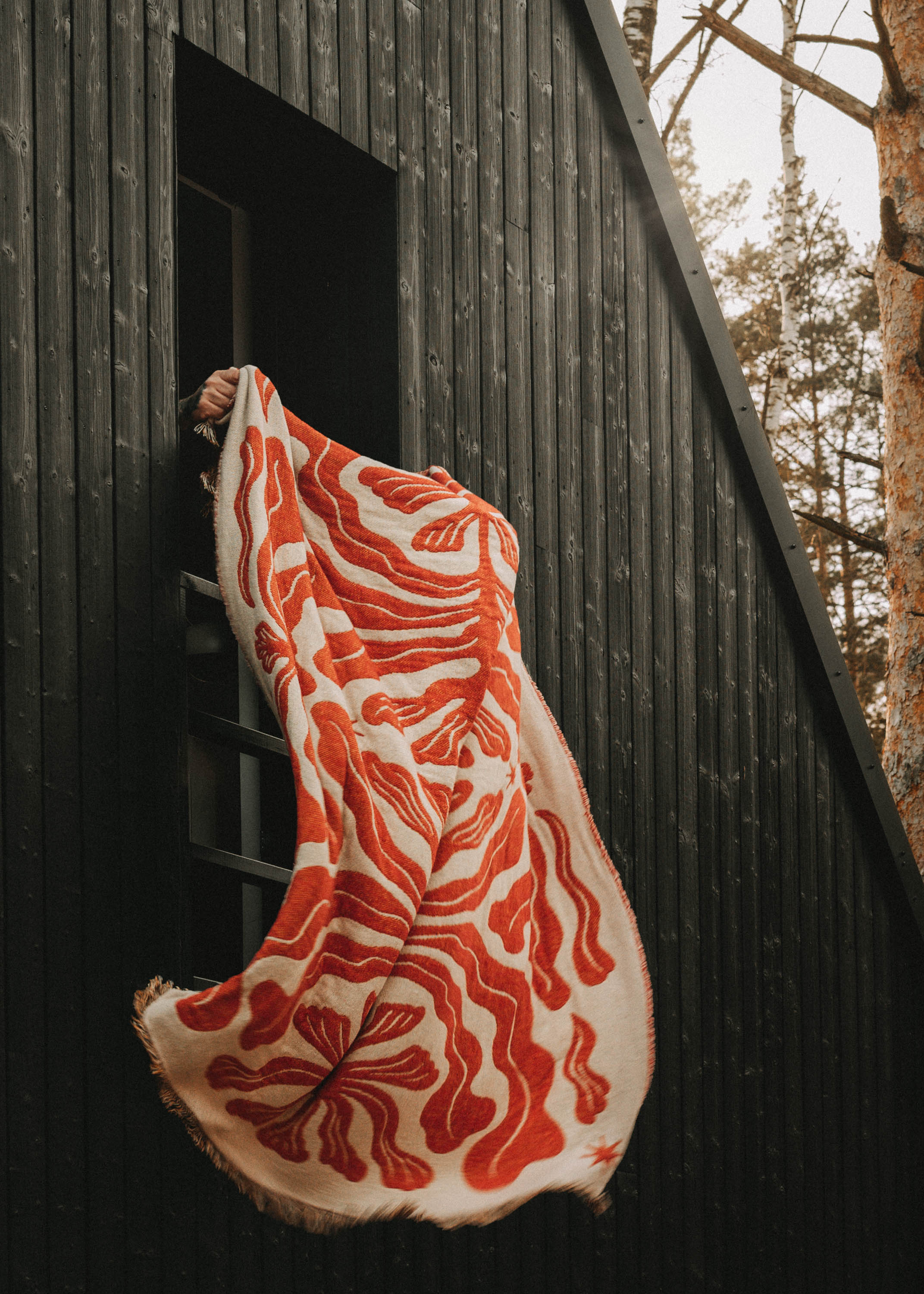 Koc bawełniany Mery Red