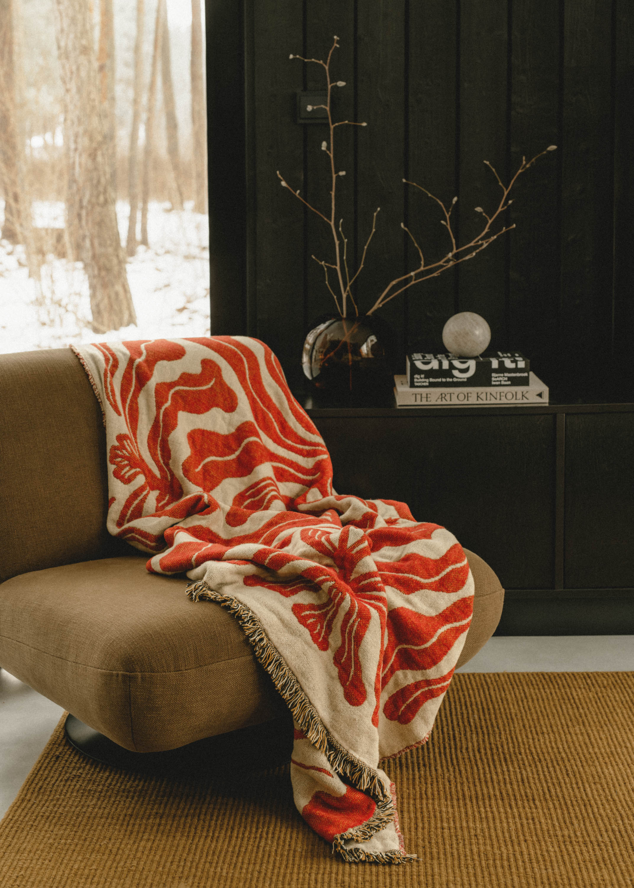 Cotton blanket Mery 130x180 Red 