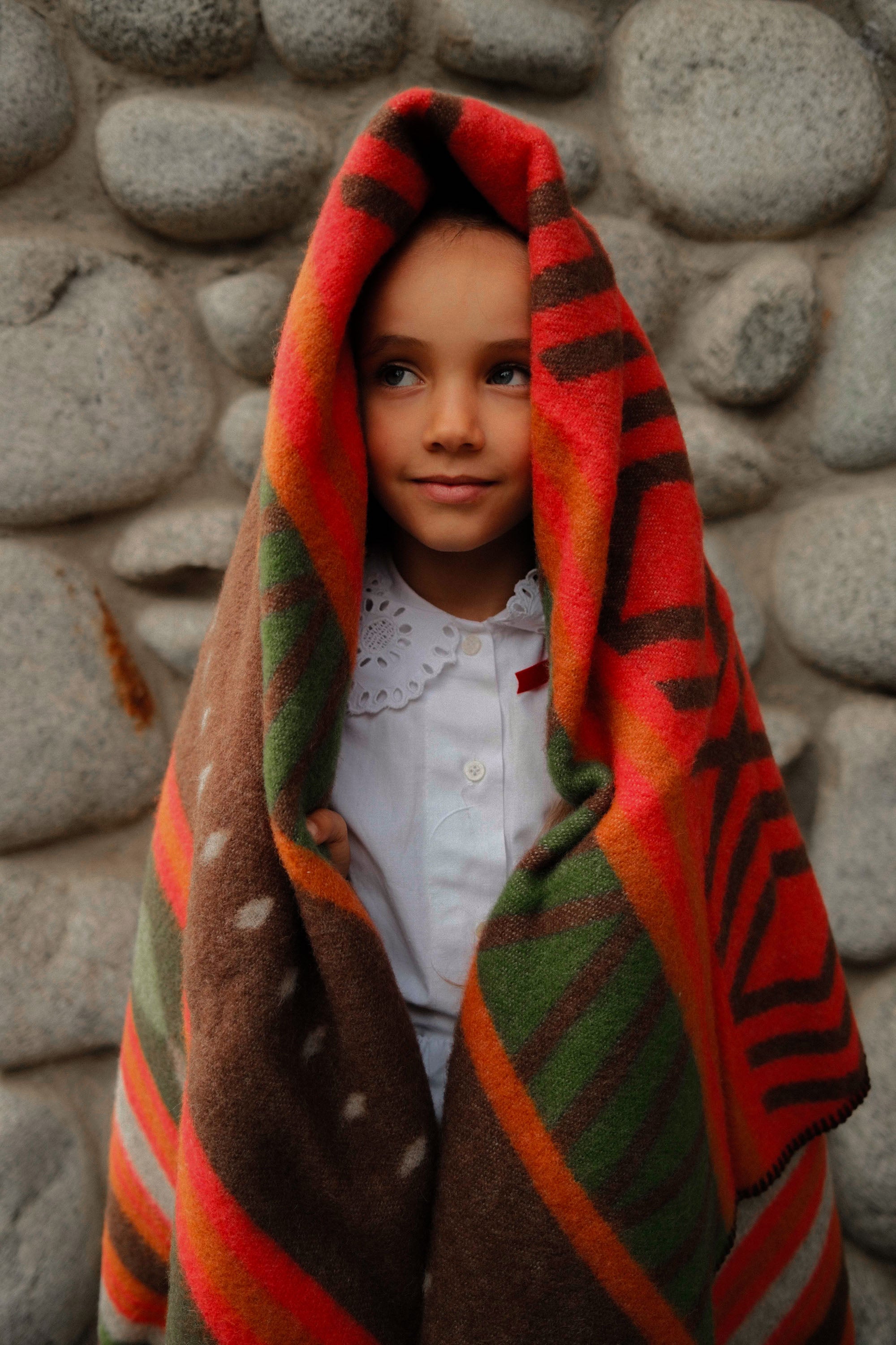 Koc wełniany Chili Red