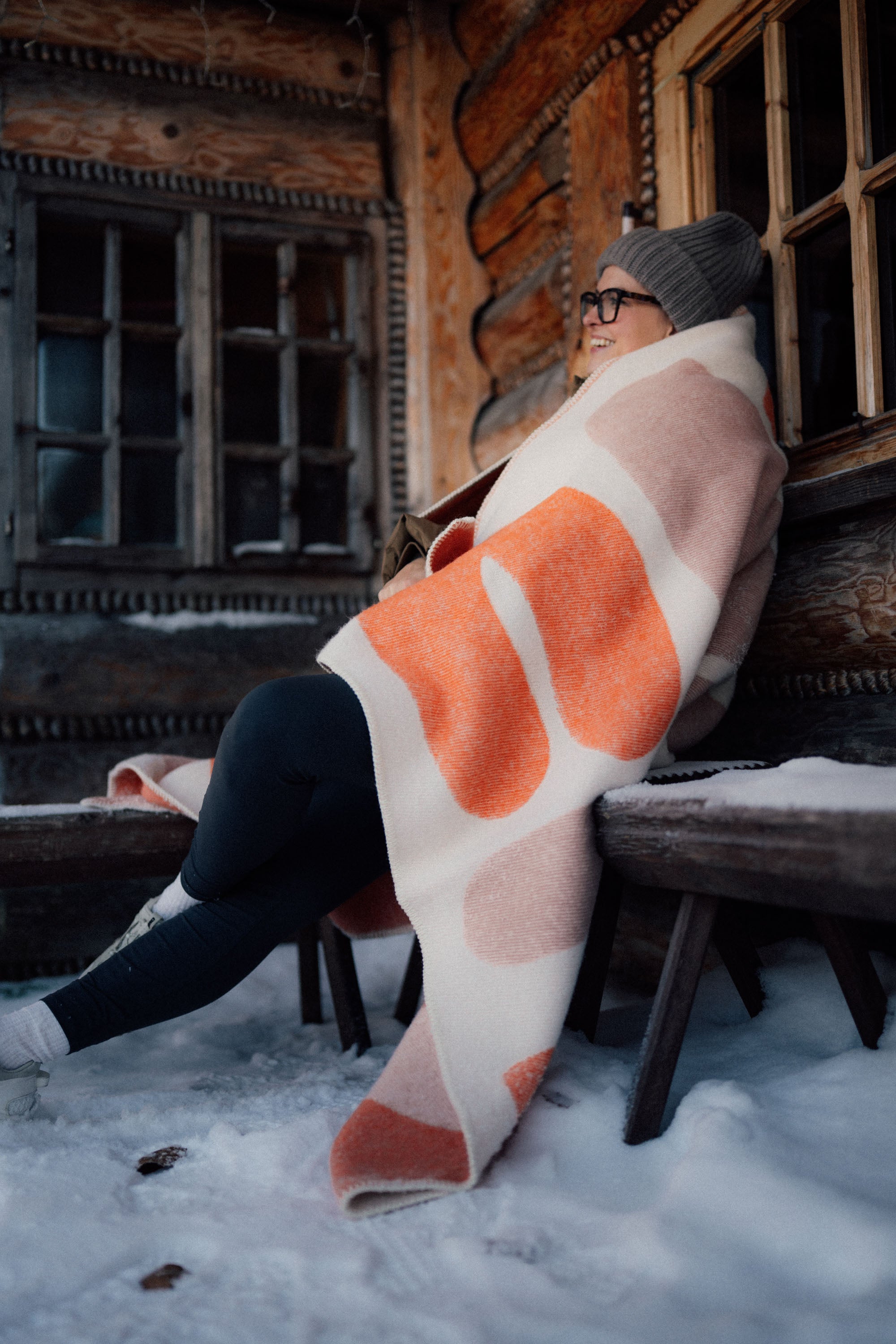 Koc wełniany SURF INC Vintage White