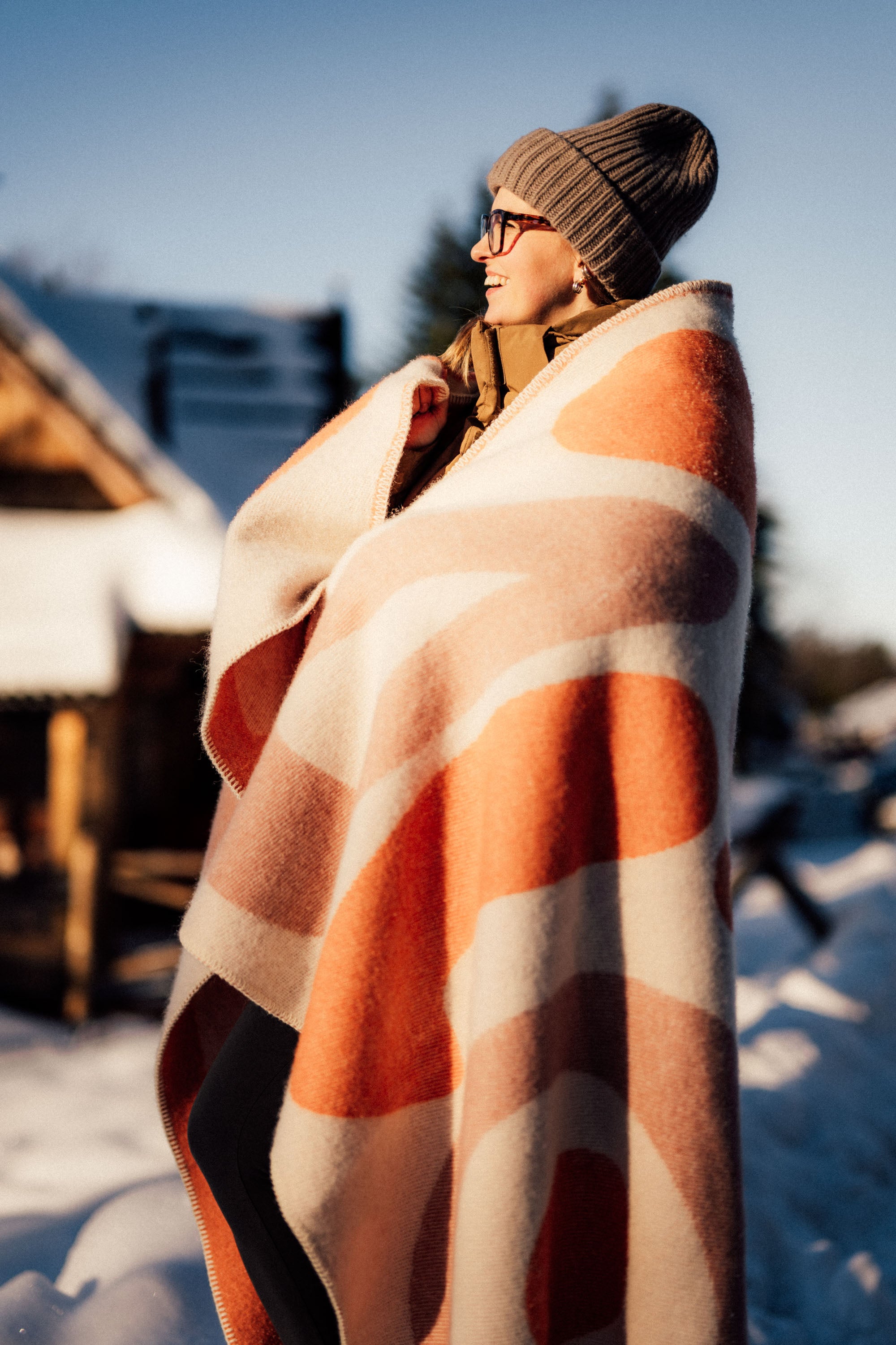 Koc wełniany SURF INC Vintage White