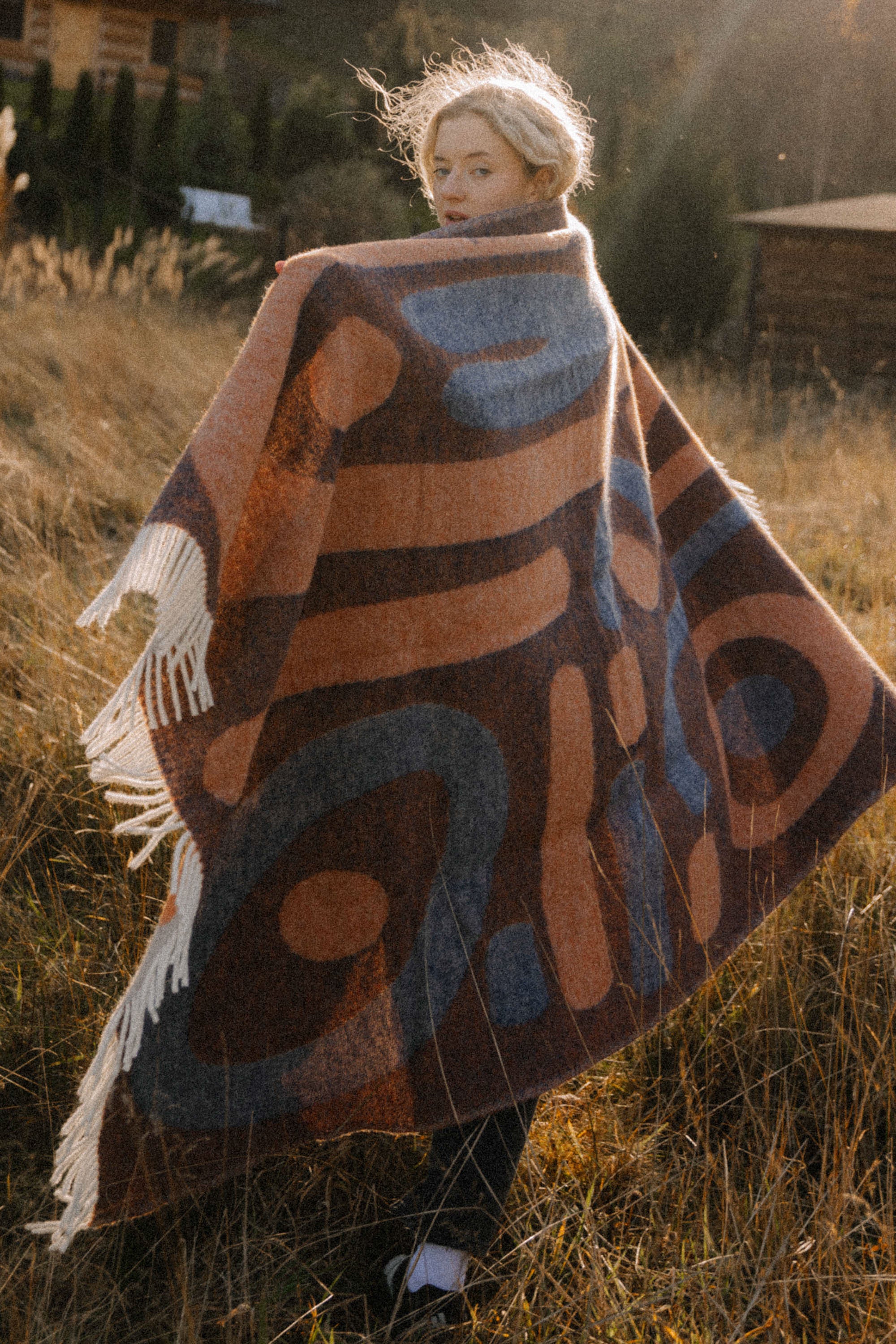 Peru Wool Blanket Brown