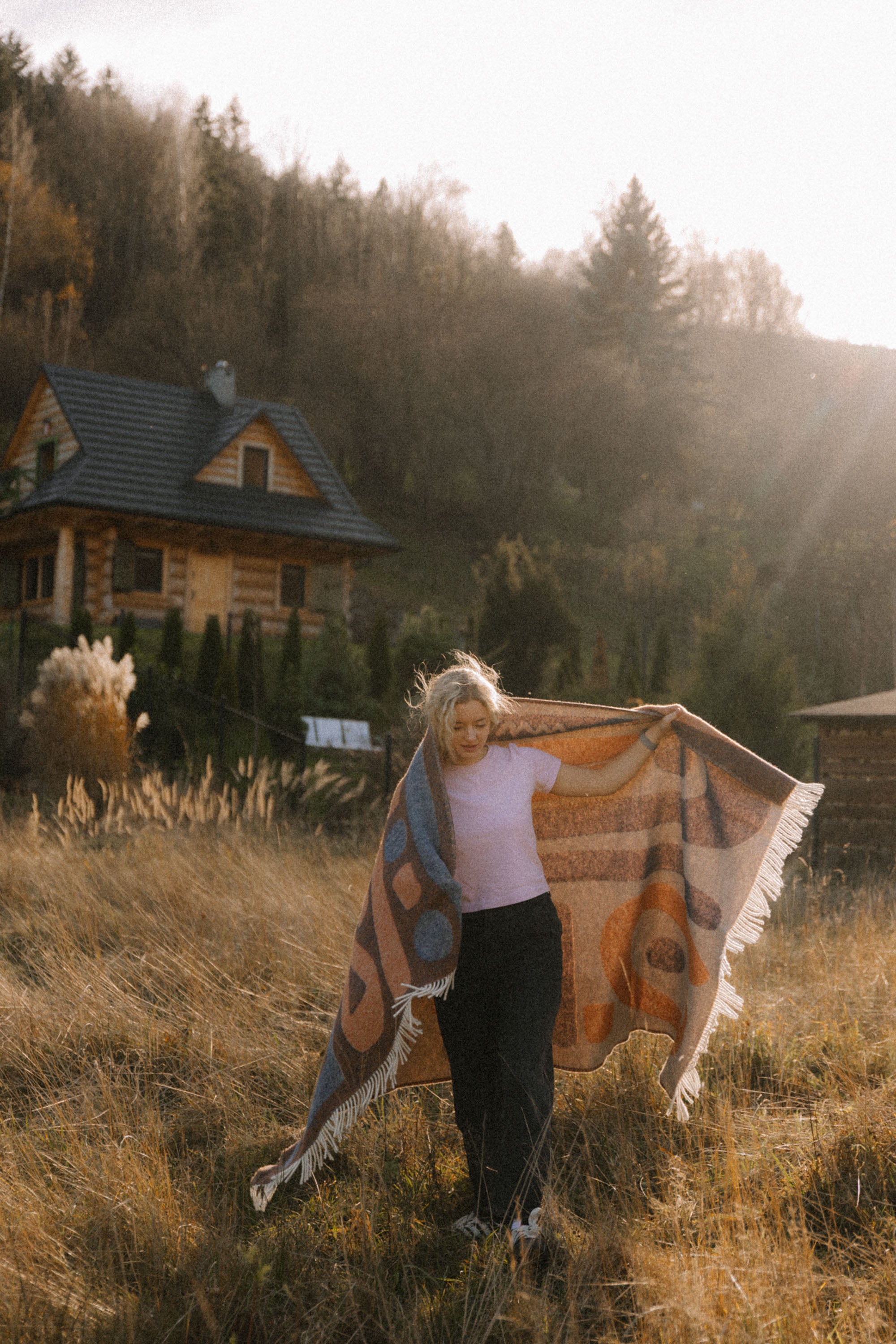 Peru Wool Blanket Brown