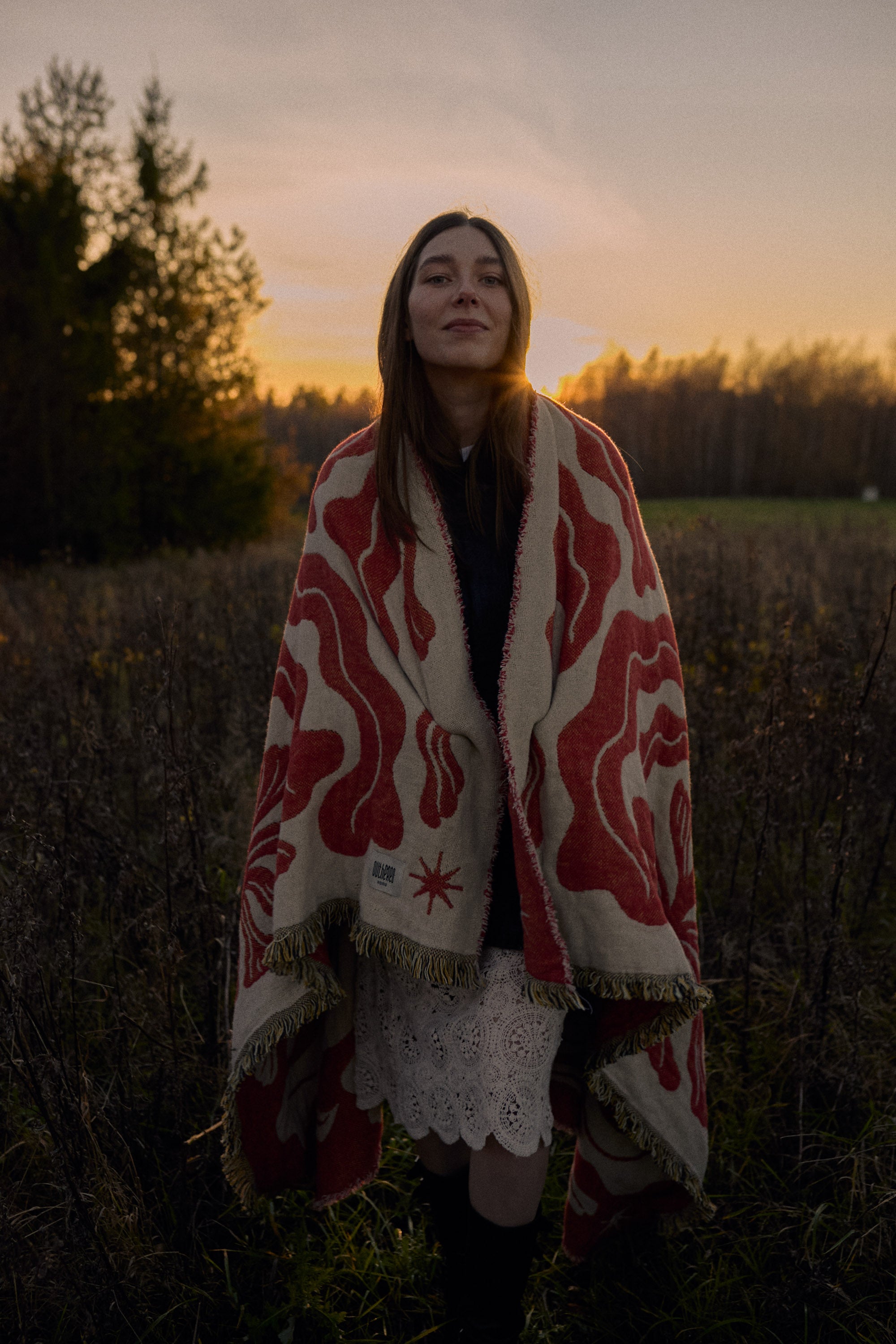 Koc bawełniany Mery Red