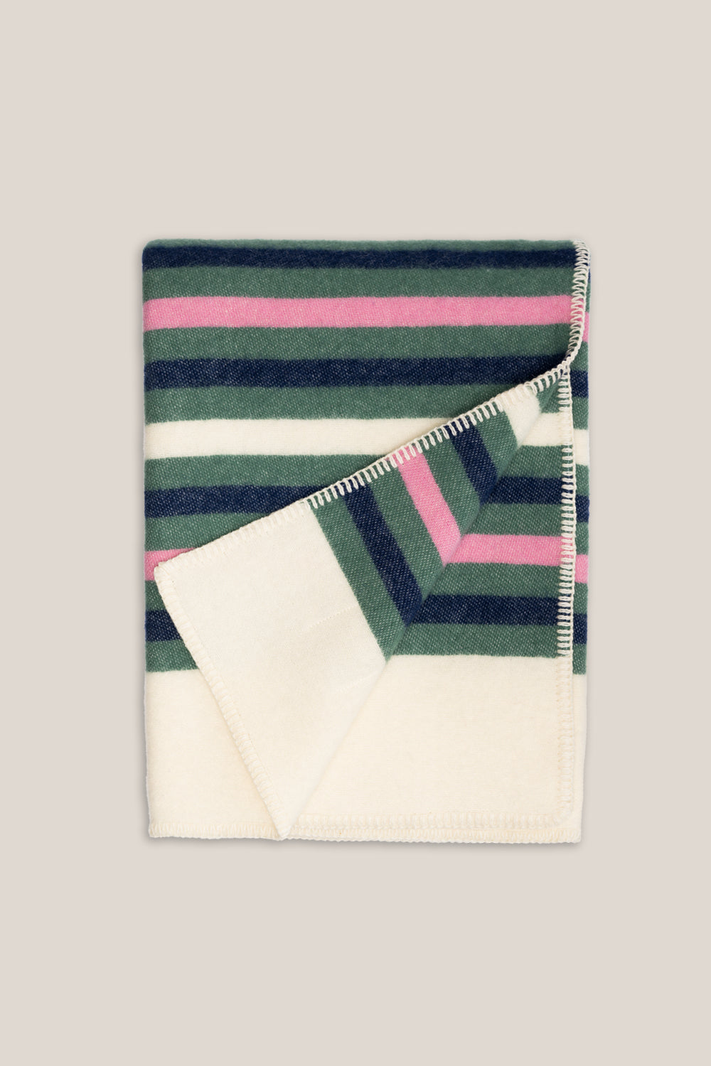 Koc wełniany Love Stripe Cream