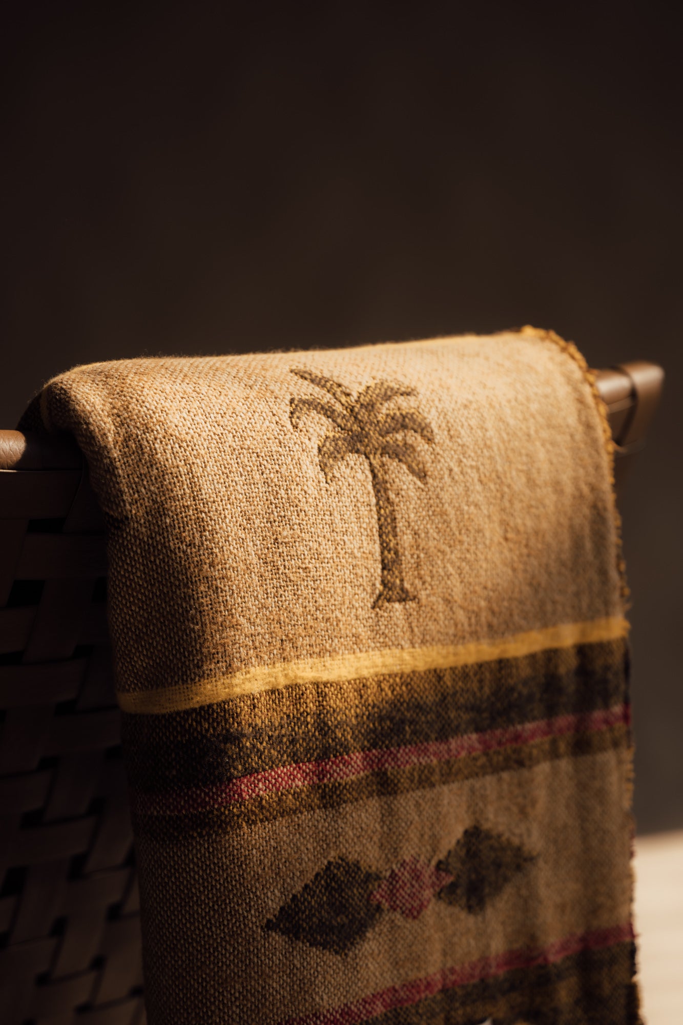 Koc bawełniany Palms Brown