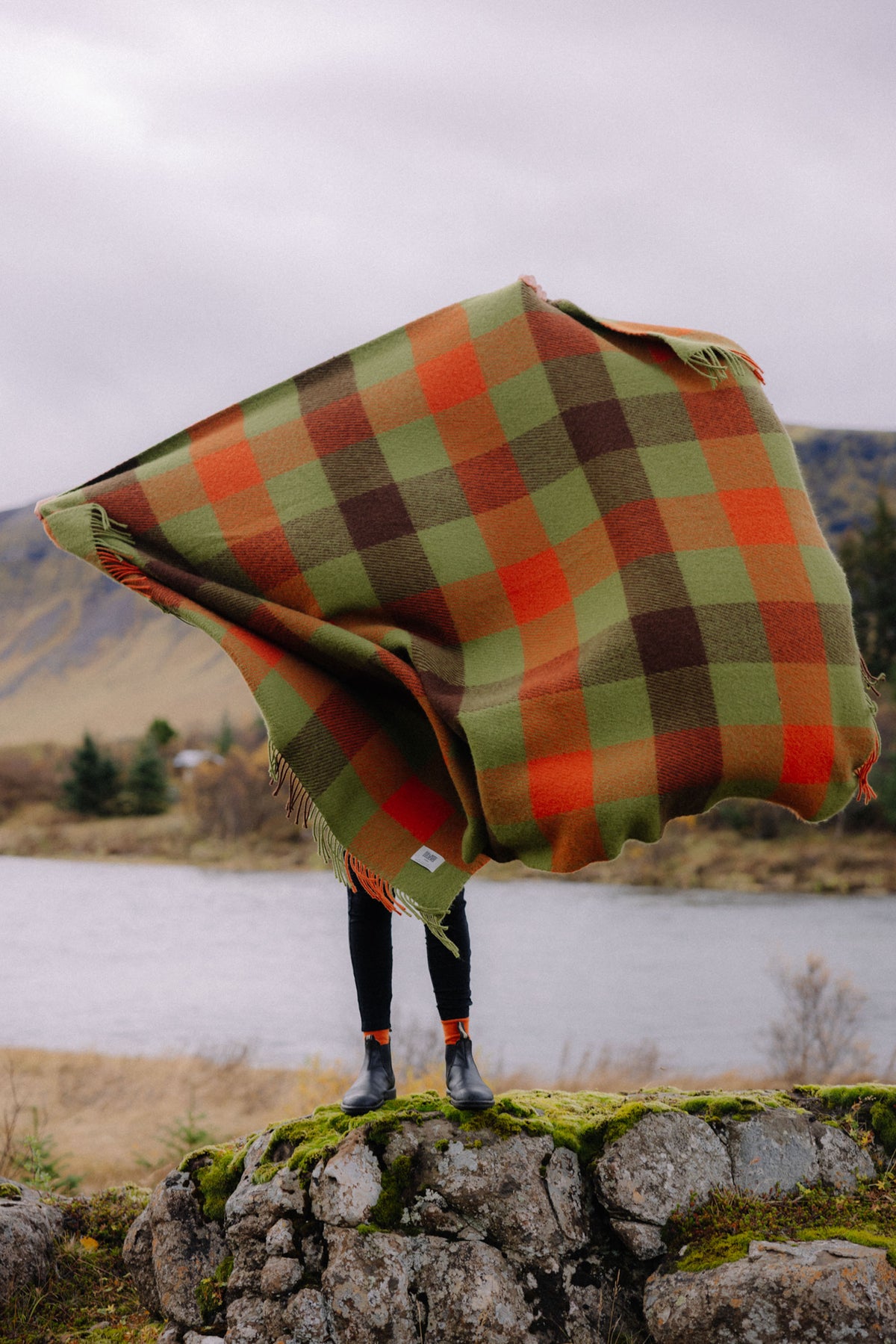Checked woolen blanket 140 x 200 Shelter Legend