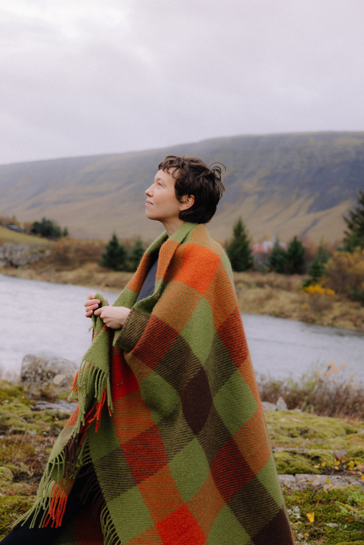 Checked woolen blanket 140 x 200 Shelter Legend