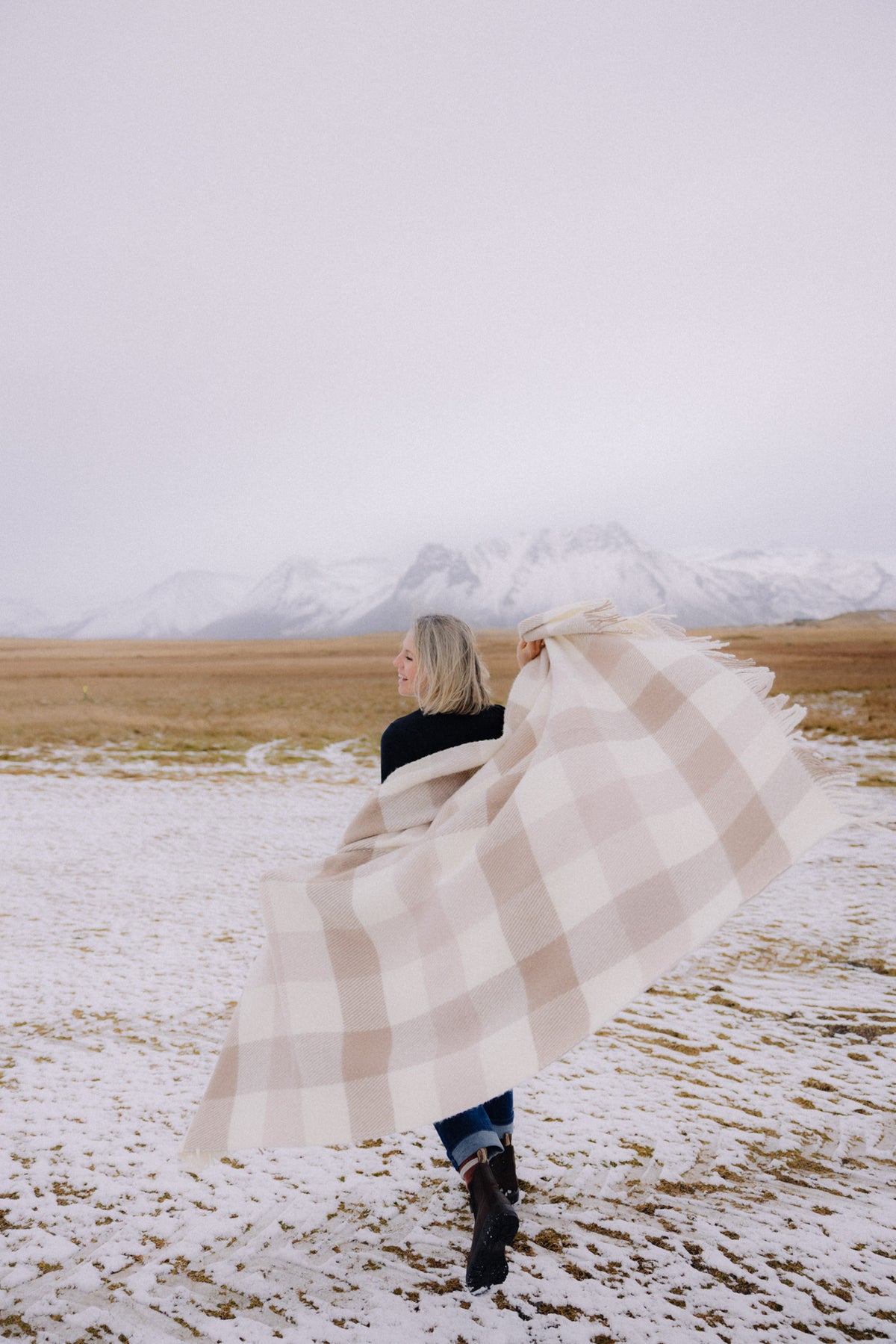 Checked woolen blanket 140 x 200 Shelter Legend