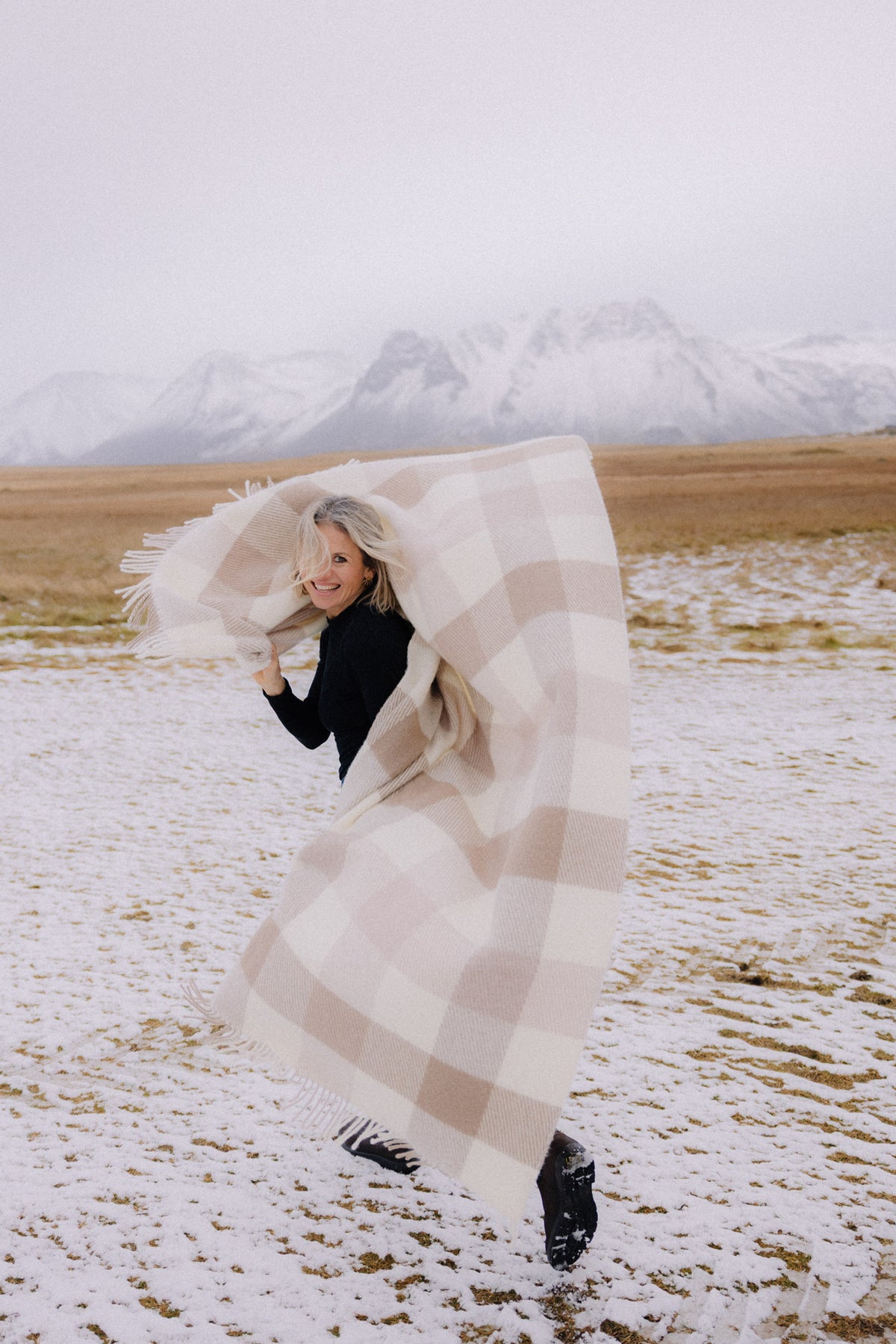 Checked woolen blanket 140 x 200 Shelter Legend