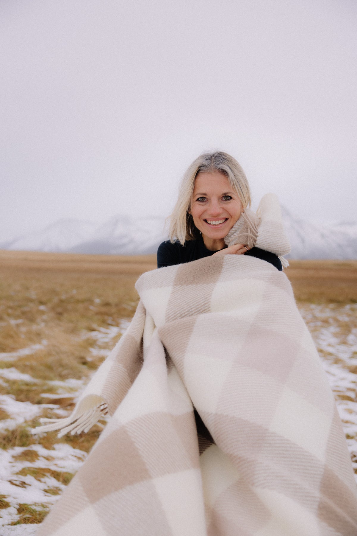 Checked woolen blanket 140 x 200 Shelter Legend