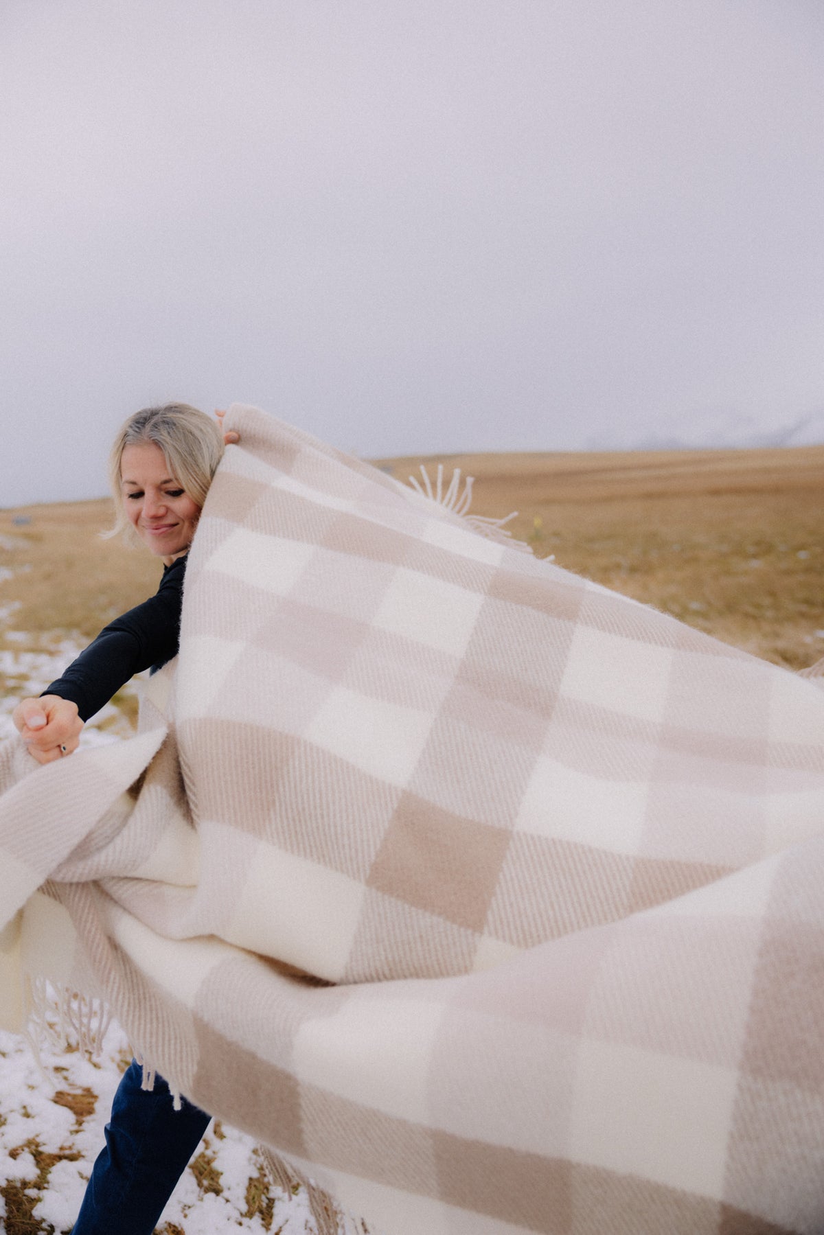 Checked woolen blanket 140 x 200 Shelter Legend