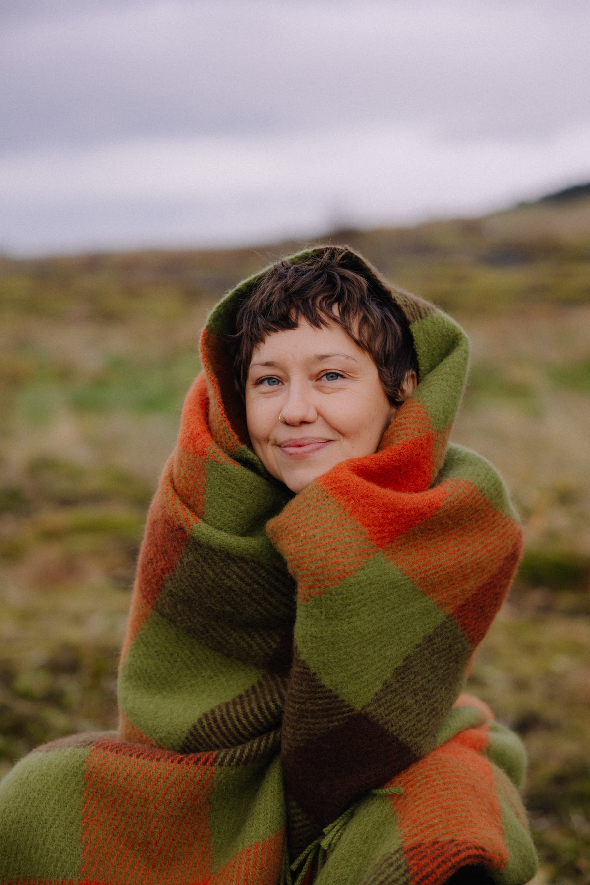 Checked woolen blanket 140 x 200 Shelter Legend