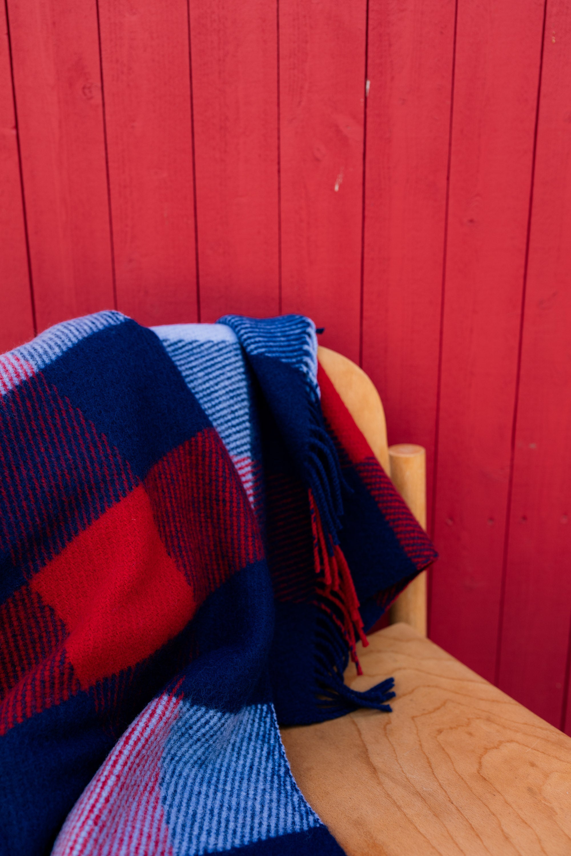 Checked woolen blanket 140 x 200 Shelter Legend