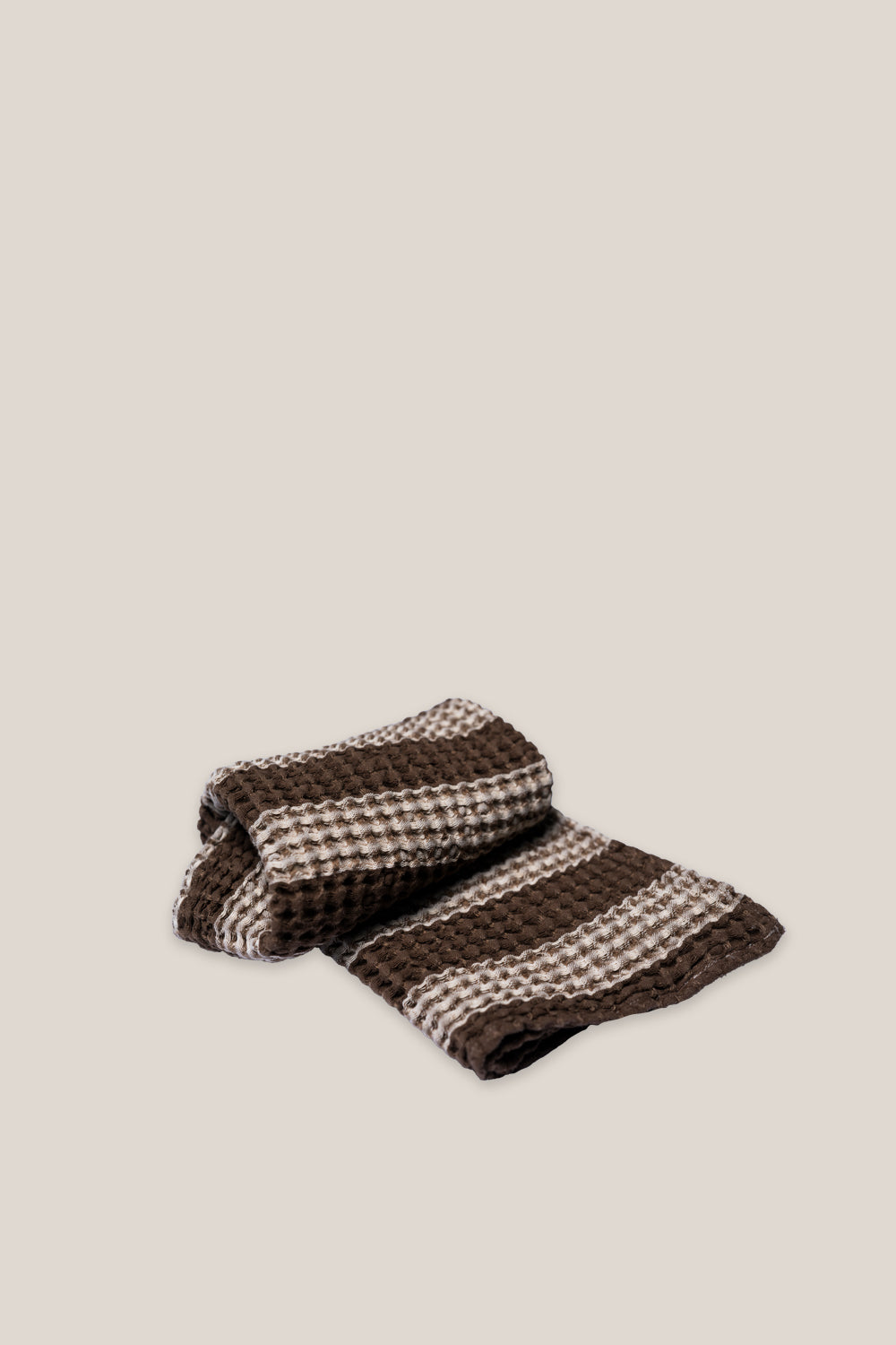 Zestaw 2x Ręcznik łazienkowy w paski Espresso Brown