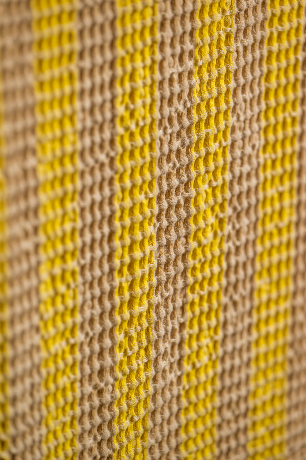 Ręcznik kąpielowy w paski Sunshine Yellow