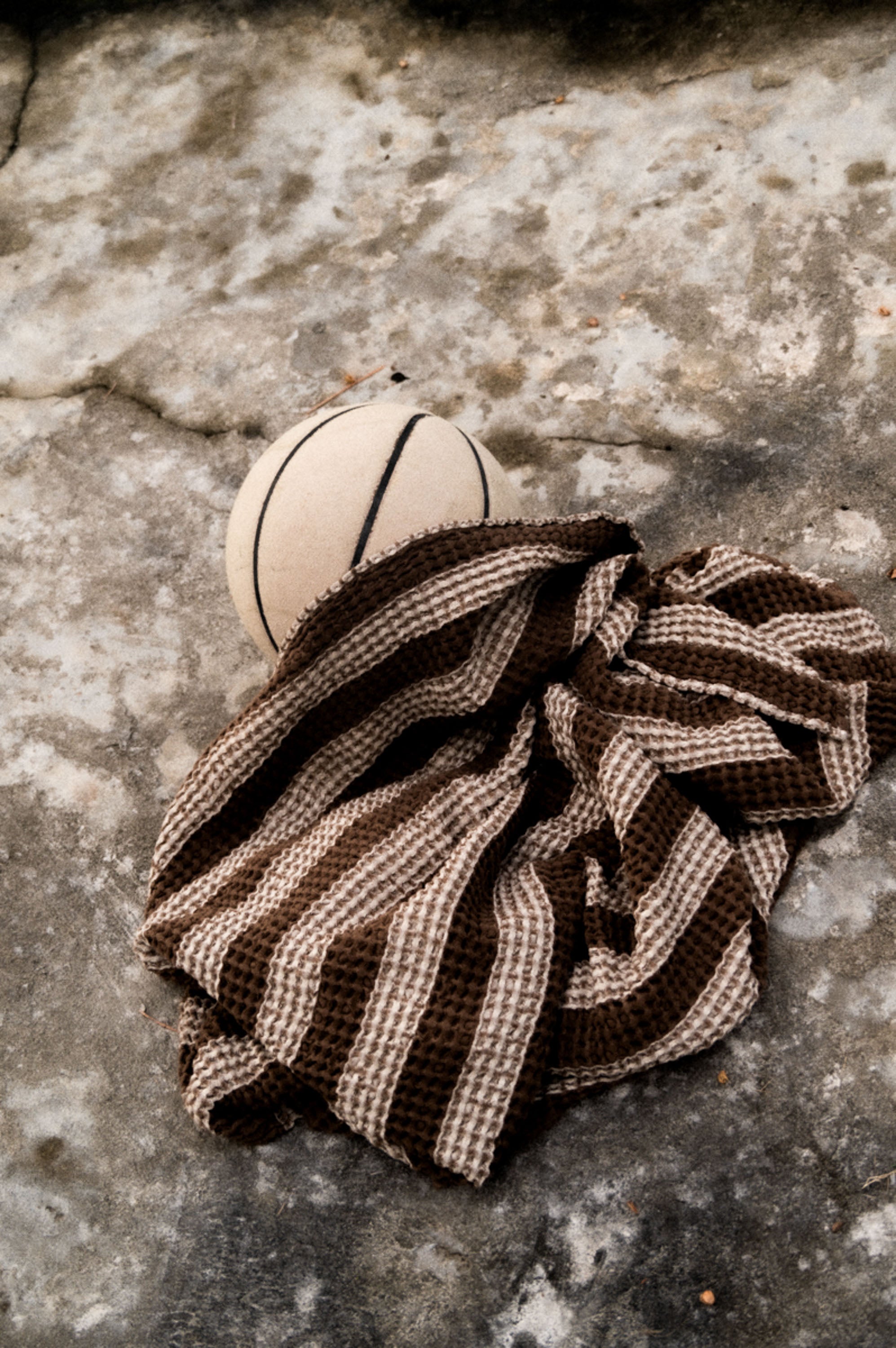 Ręcznik kąpielowy w paski Espresso Brown