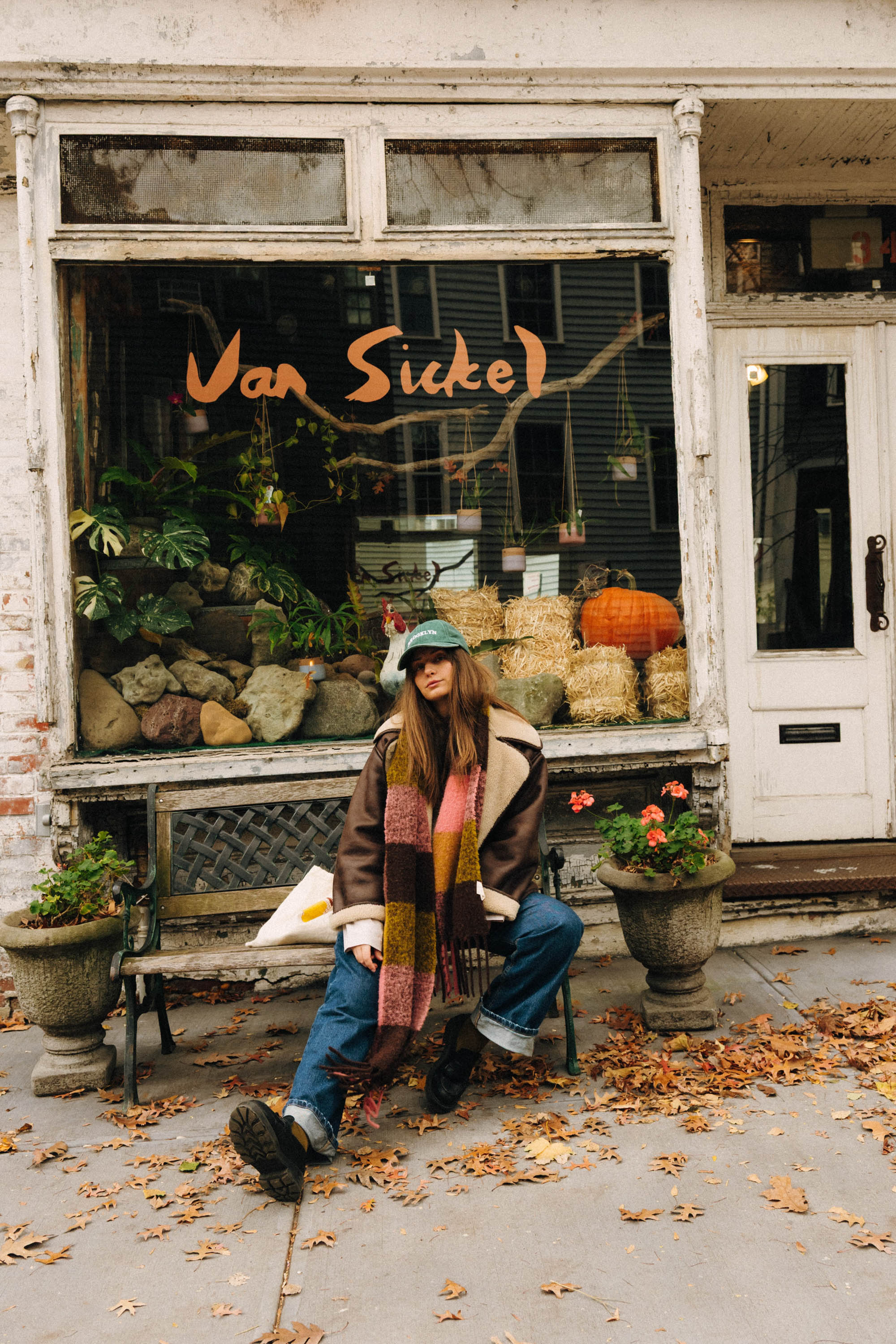 Szalik w kratę Alpaka Pink Brown