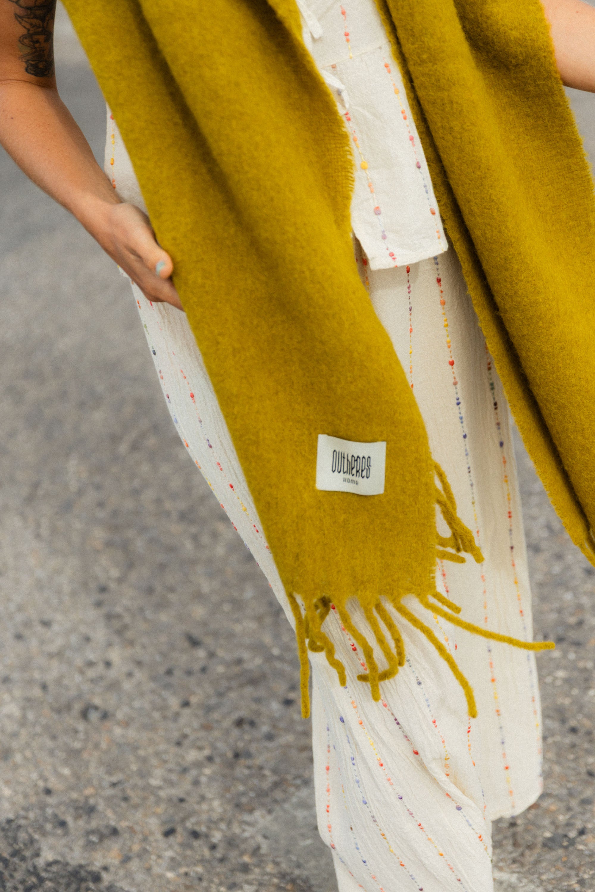 Szalik w kratę Alpaka Lemonhaze