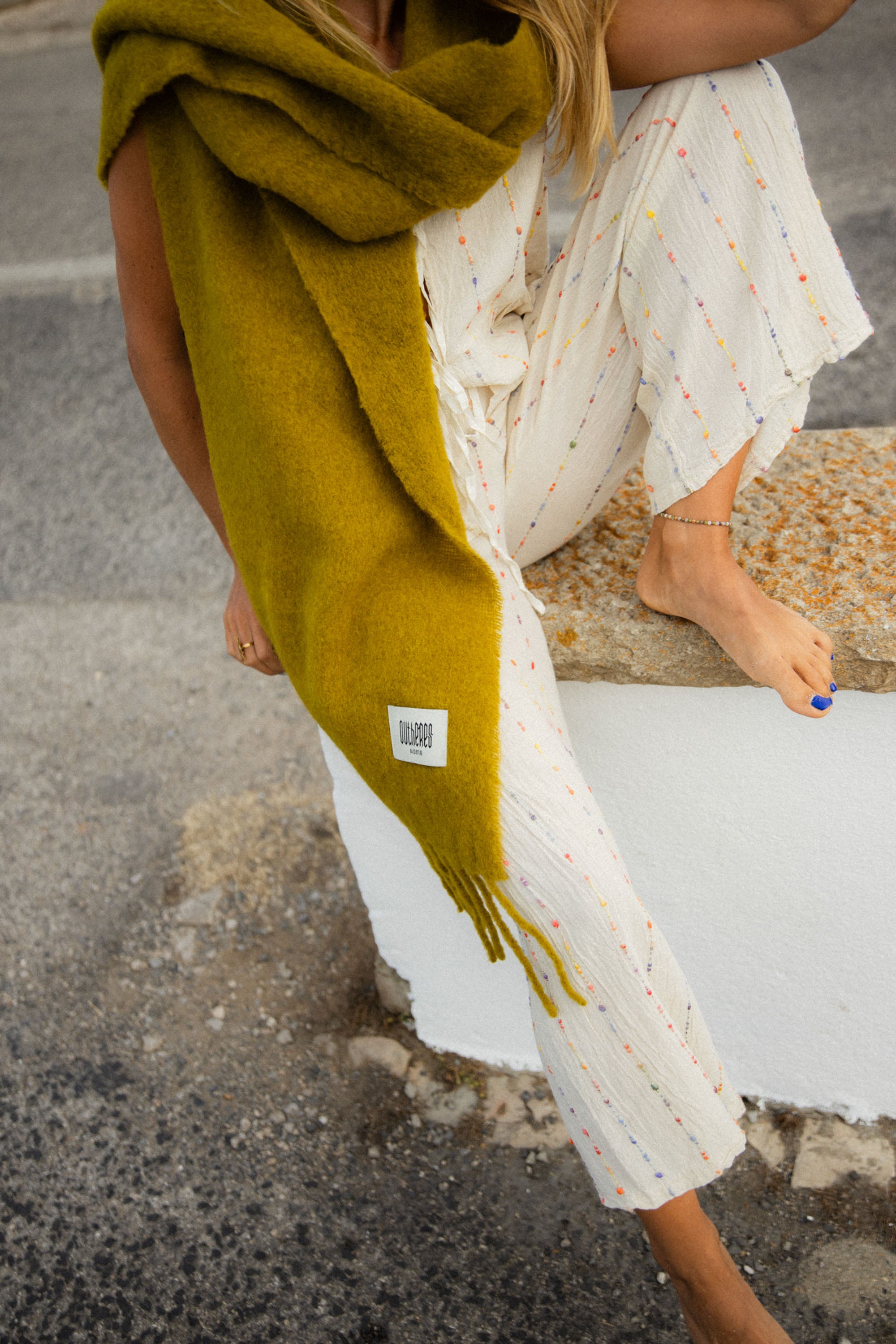 Szalik w kratę Alpaka Lemonhaze